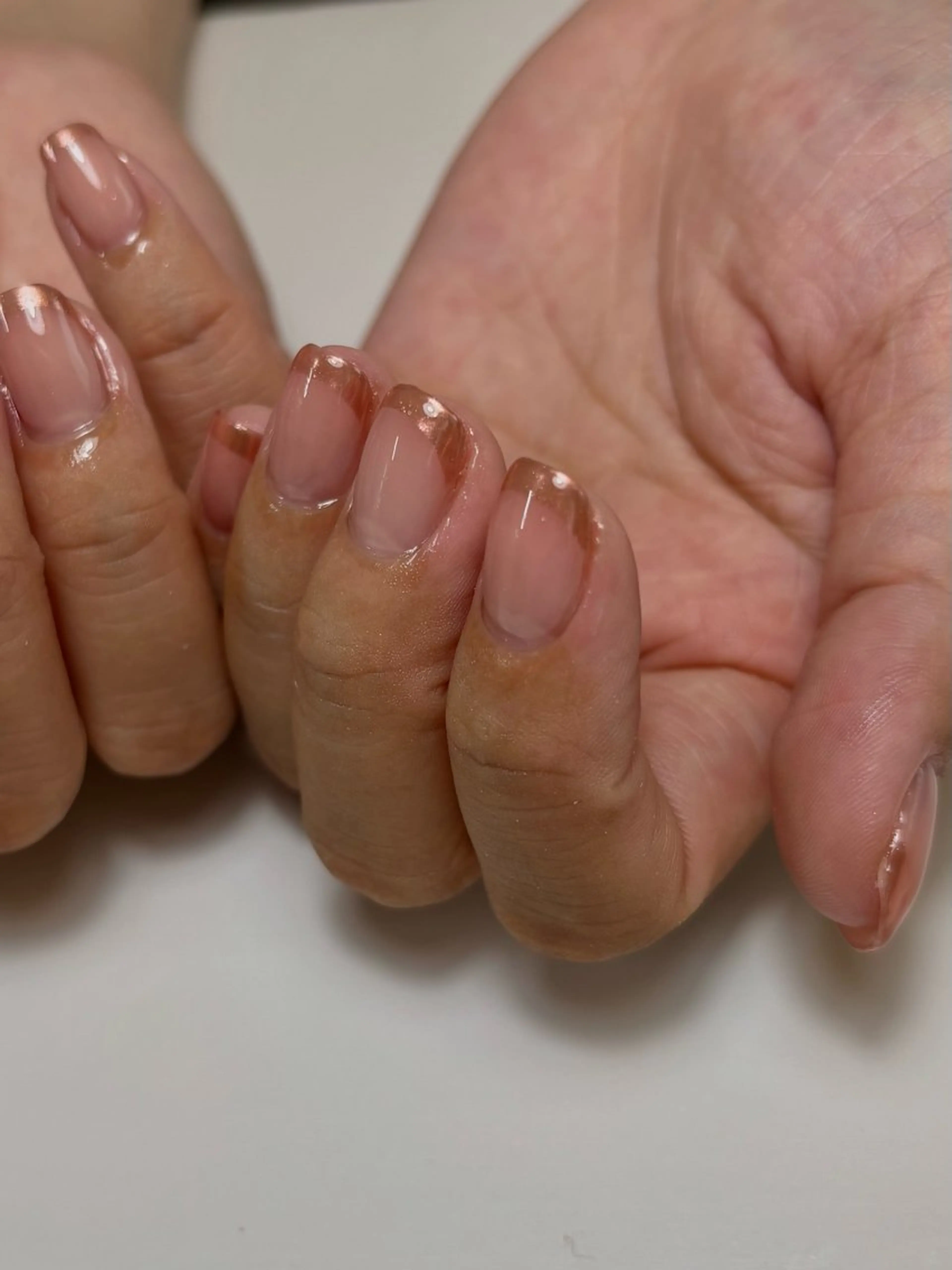 ネイル フレンチネイル ミラーネイル ピンク is.nail 🌷sonokoのネイルデザイン