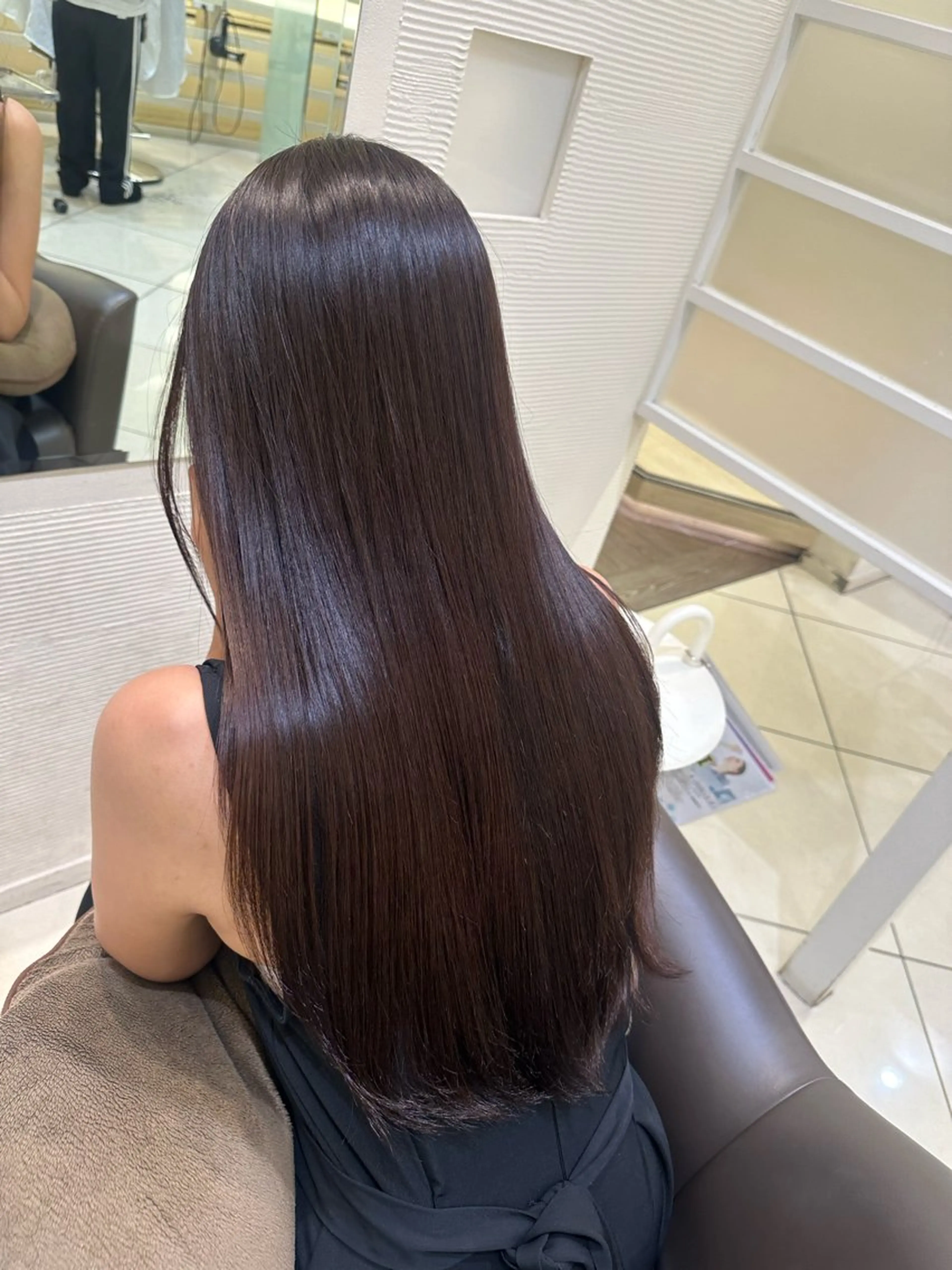 ロング カラー パーマ ヘアアレンジ タイトボブ個性派カラ ーAKANEのヘアスタイル