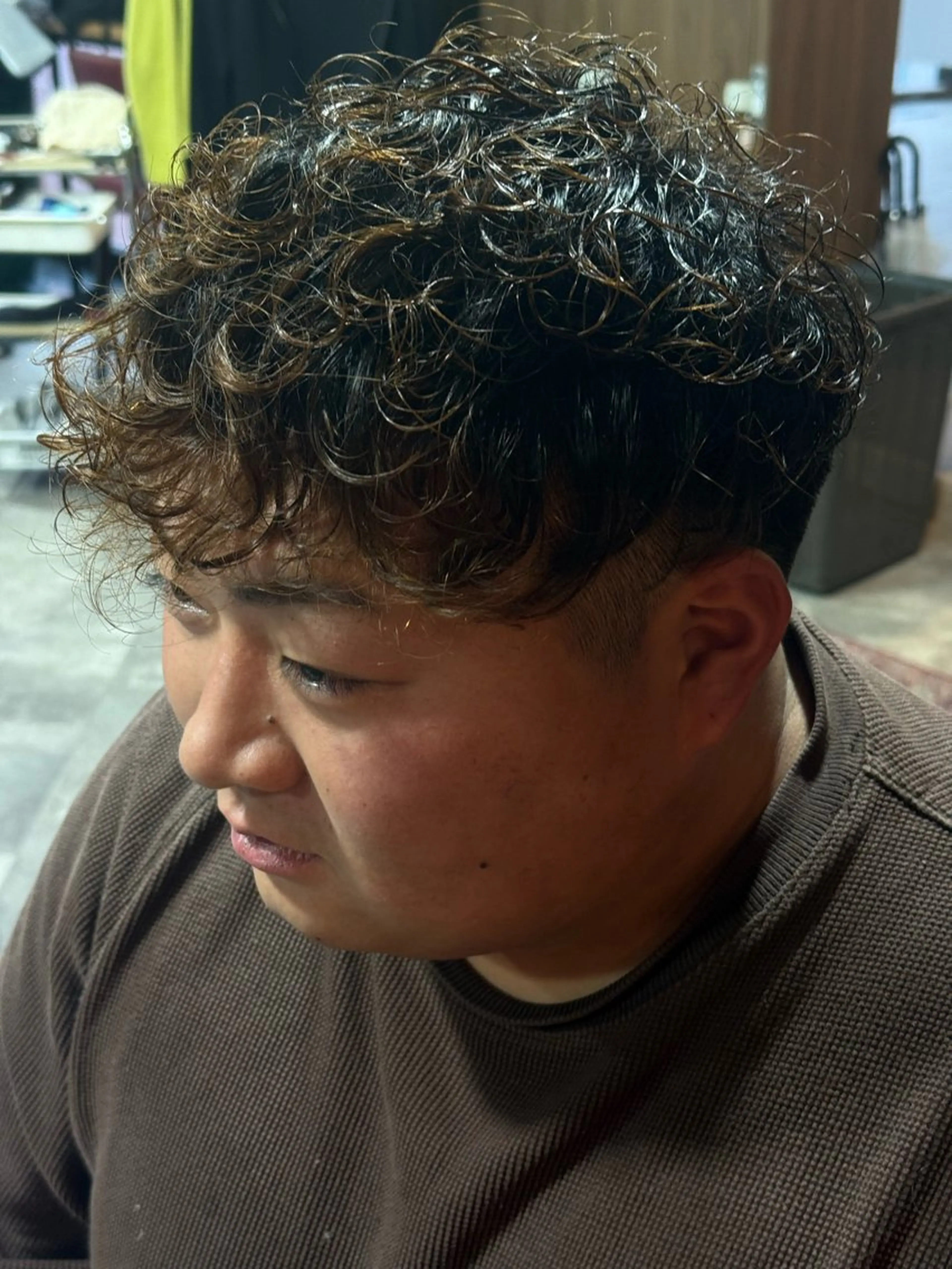 ショート パーマ メンズ スペインカール Cool hair TOMOKIのヘアスタイル