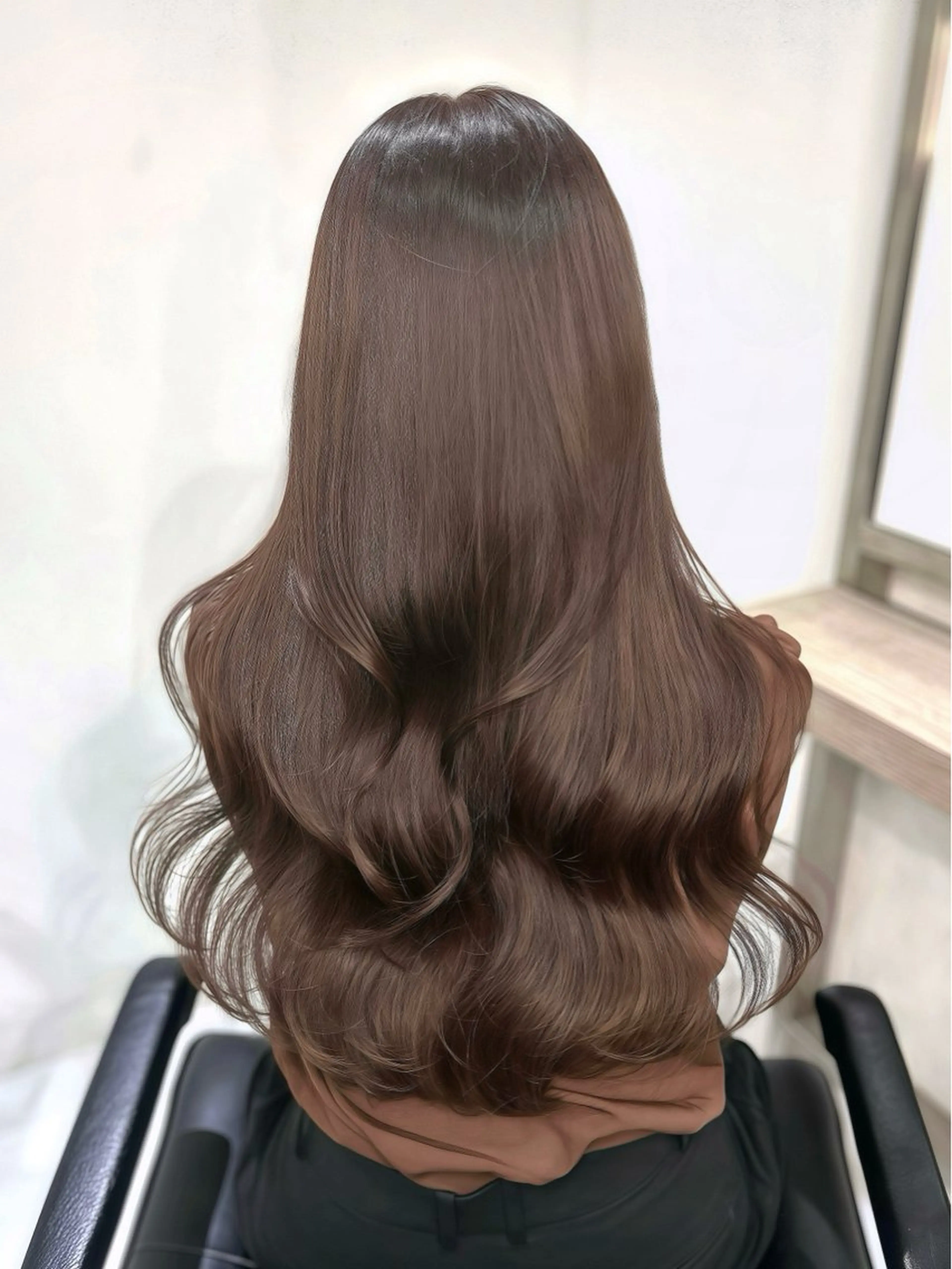 ロング ヘアカラー トリートメント yuuka 🖤韓国ヘア🖤のヘアスタイル