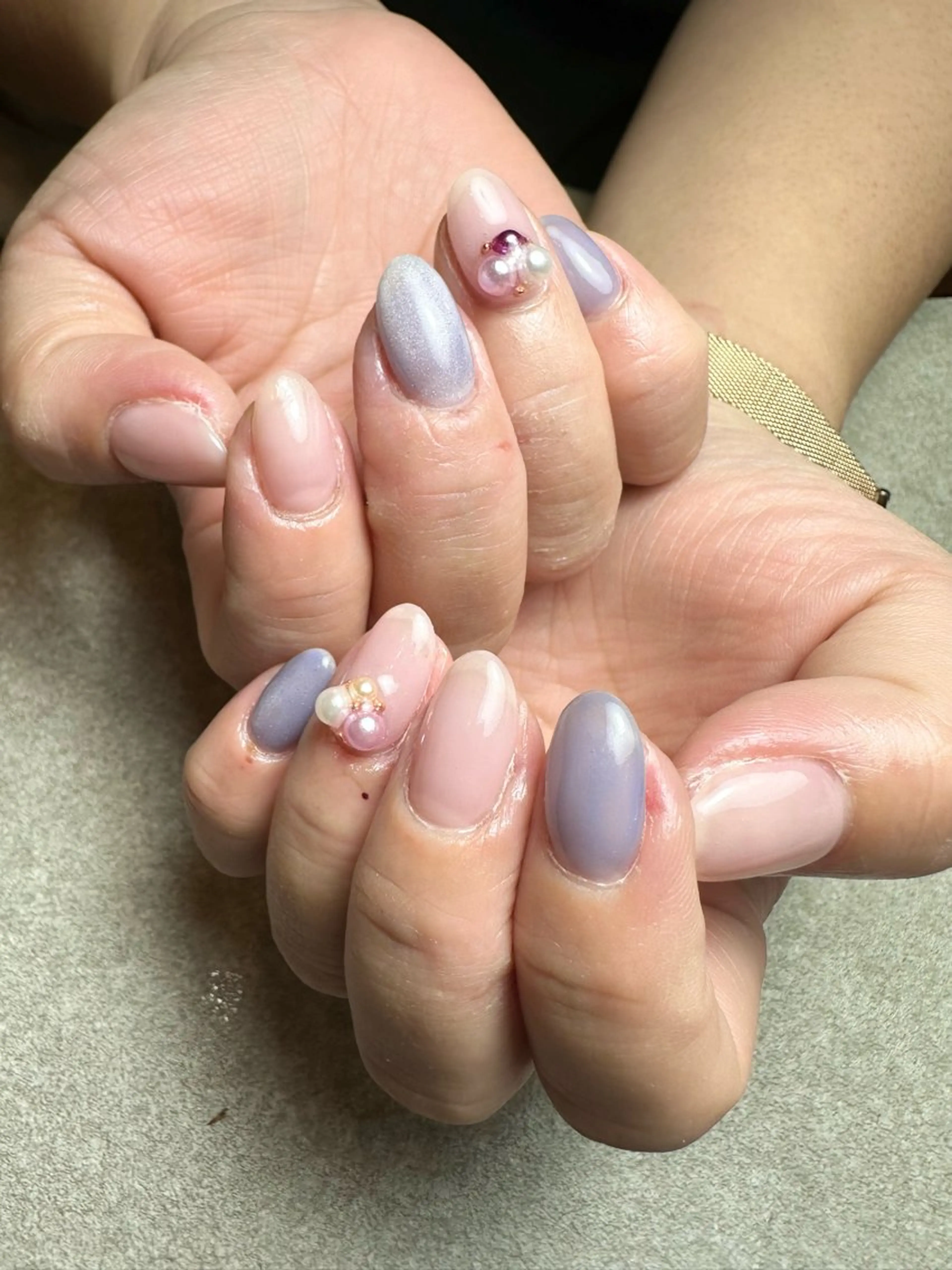 ネイル パステルネイル ピンク 春ネイル nailroom Anmie.のネイルデザイン