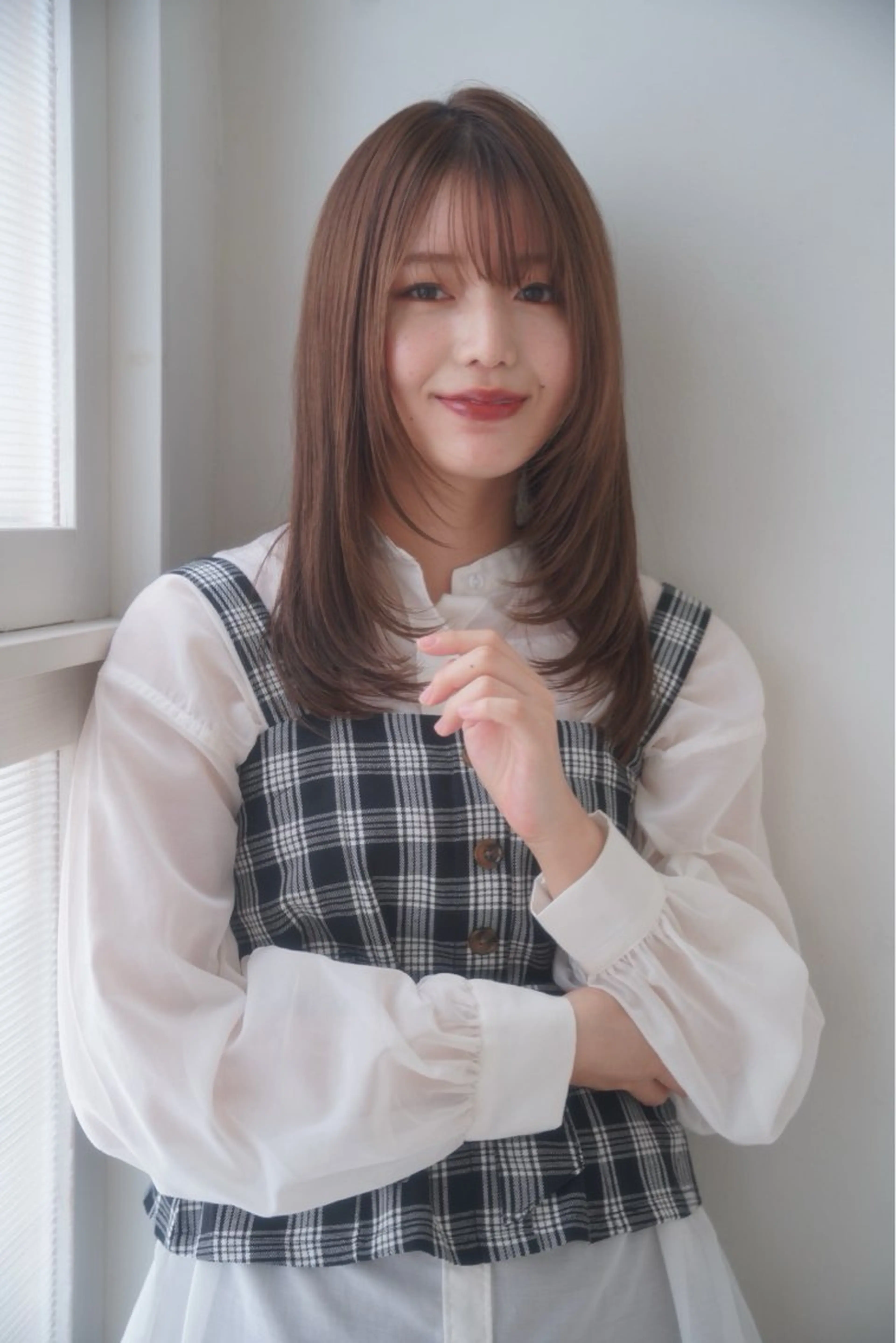 ロング レイヤーカット イルミナカラー/レイ ヤーカット/三好春奈のヘアスタイル