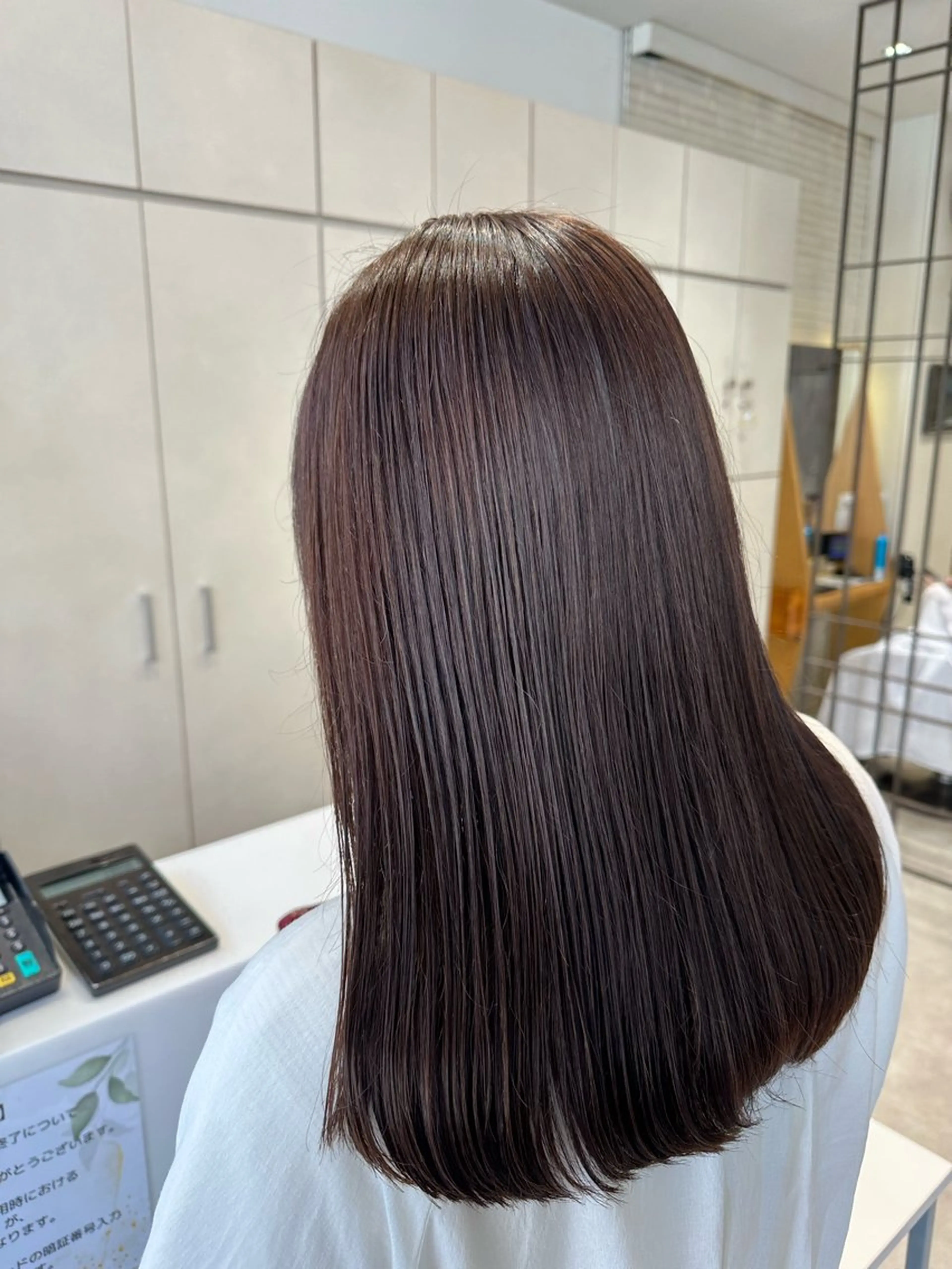 セミロング カラー カット ヘアカラー トリートメント 美髪矯正/渡辺 りんのヘアスタイル