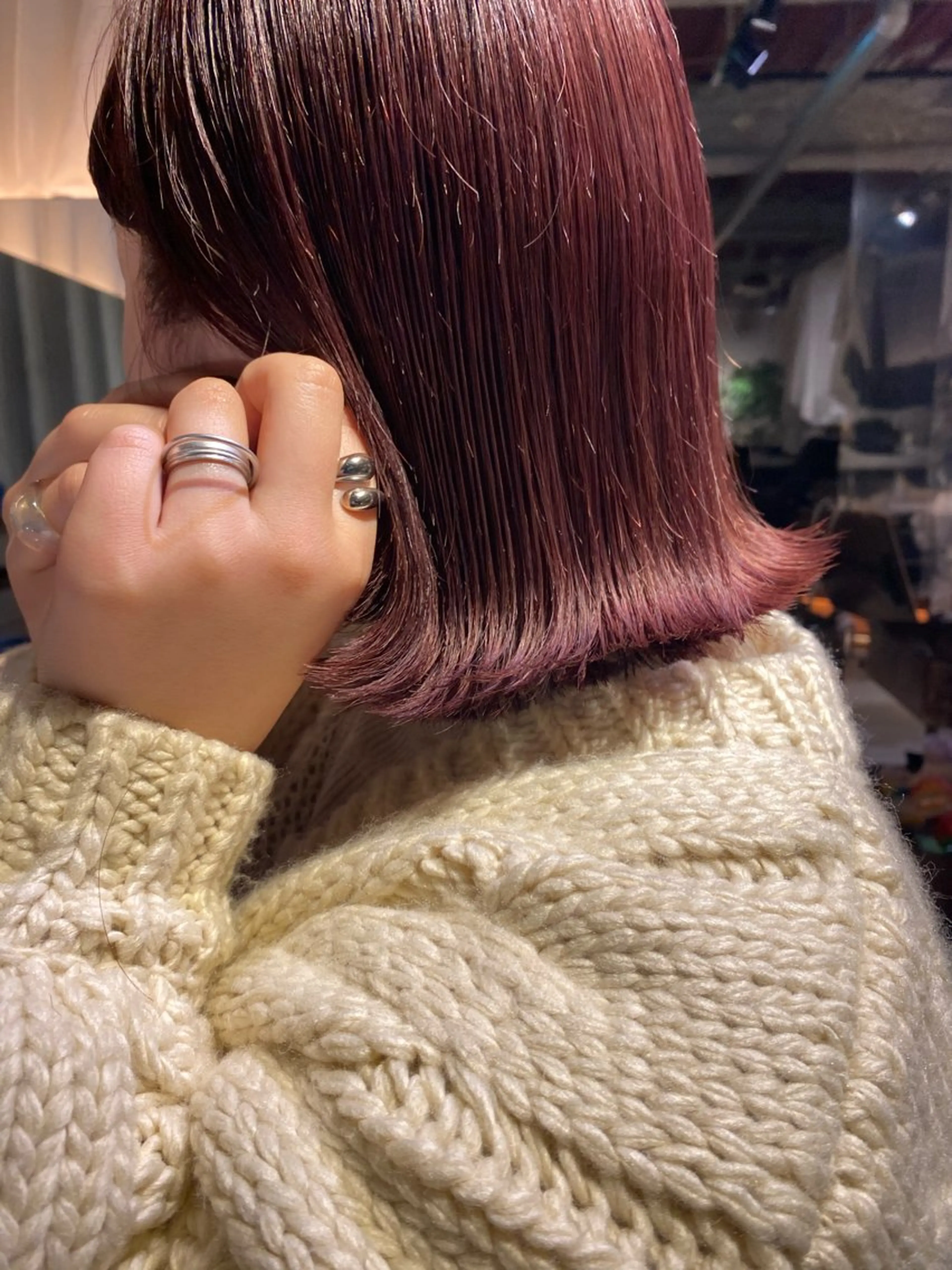 ショート カラー ブリーチ ブリーチなしカラー レッドカラー rise moeのヘアスタイル