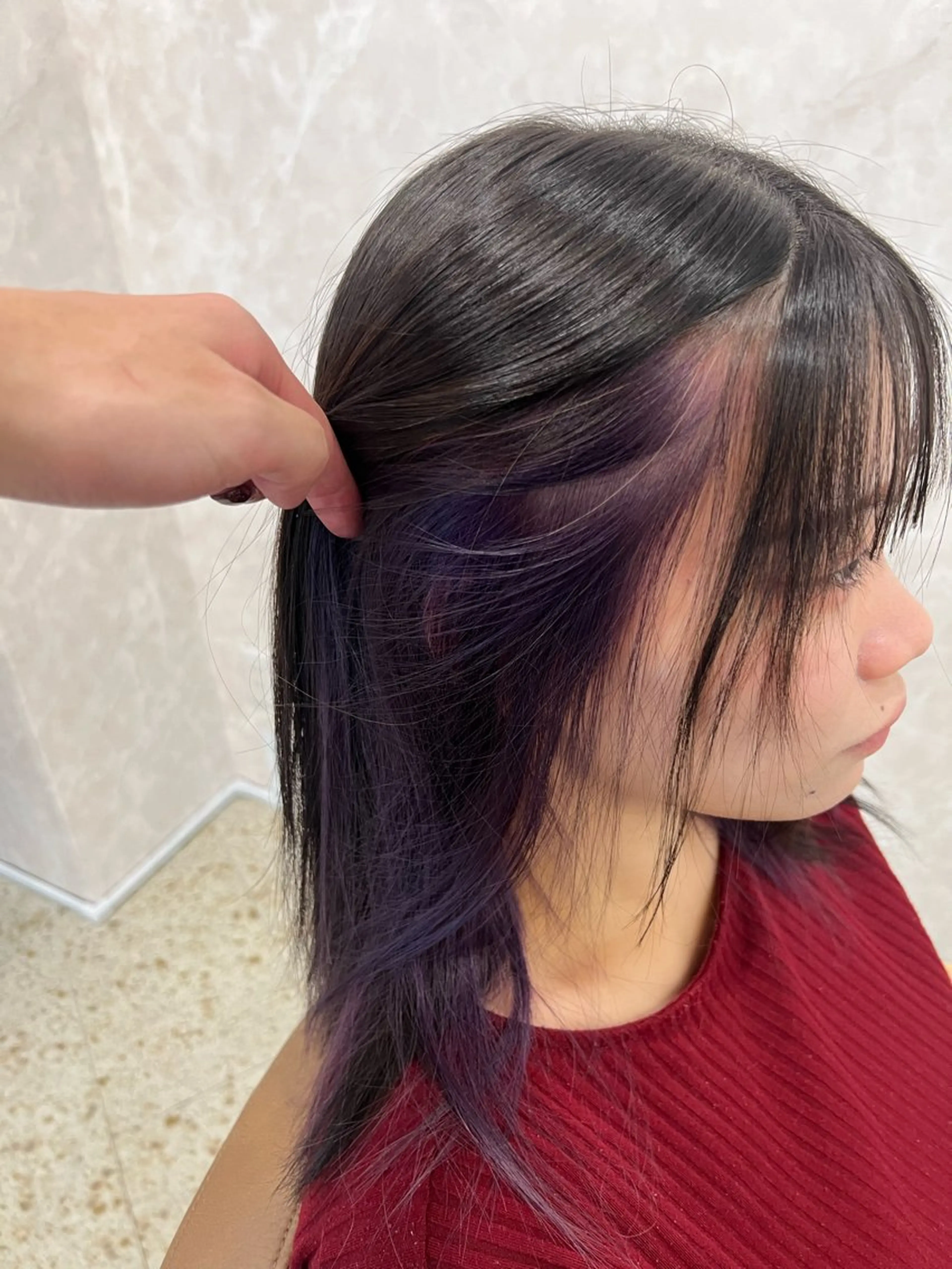 ミディアム カラー ブリーチ シルバー 近藤 叶大のヘアスタイル