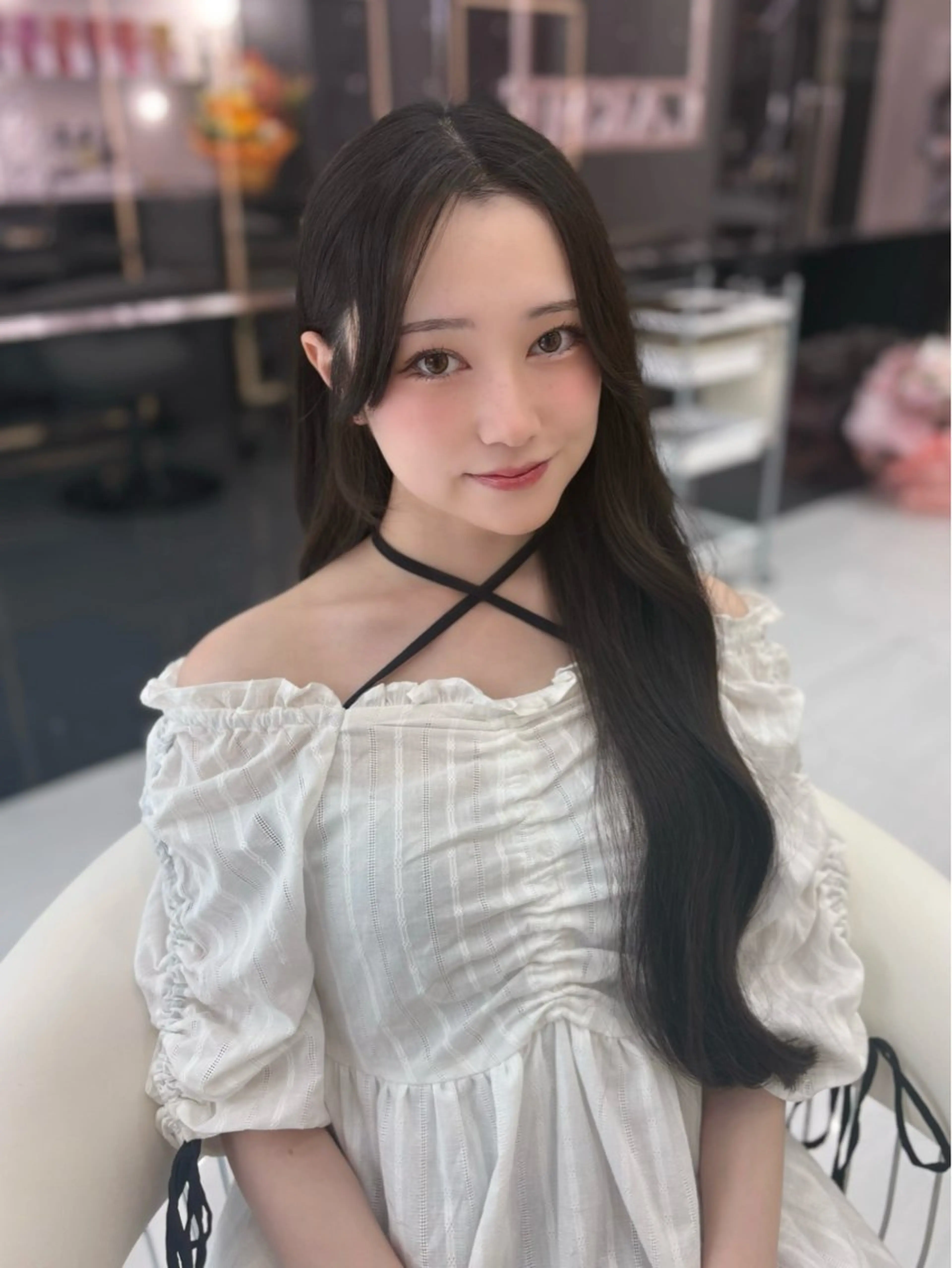 ロング カラー カット ヘアカラー トリートメント 新宿/韓国ヘア 中明度カラー/かやのヘアスタイル