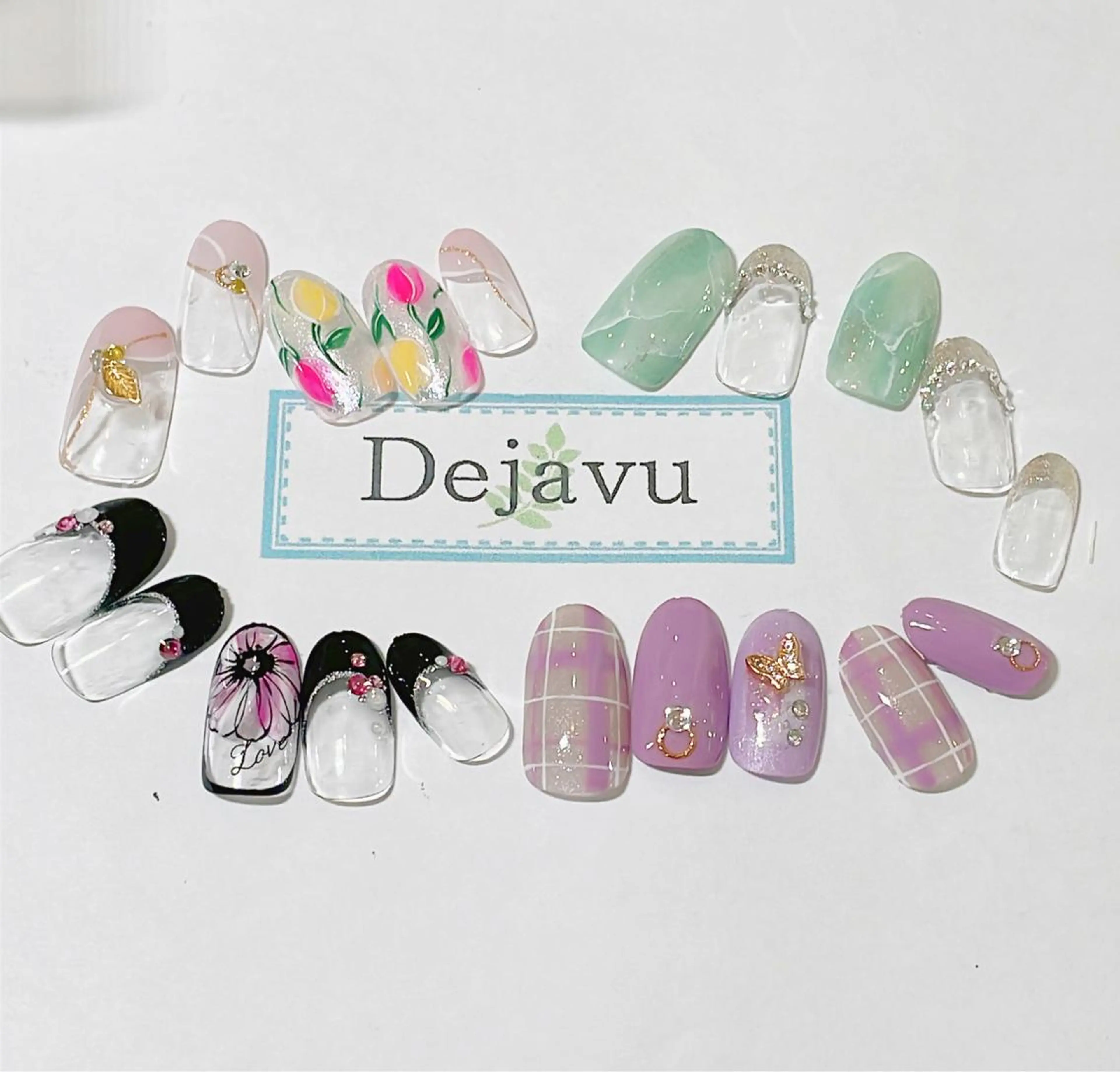 ネイル アートネイル シンプルネイル 春ネイル Nail salon Dejavu 🌿のネイルデザイン