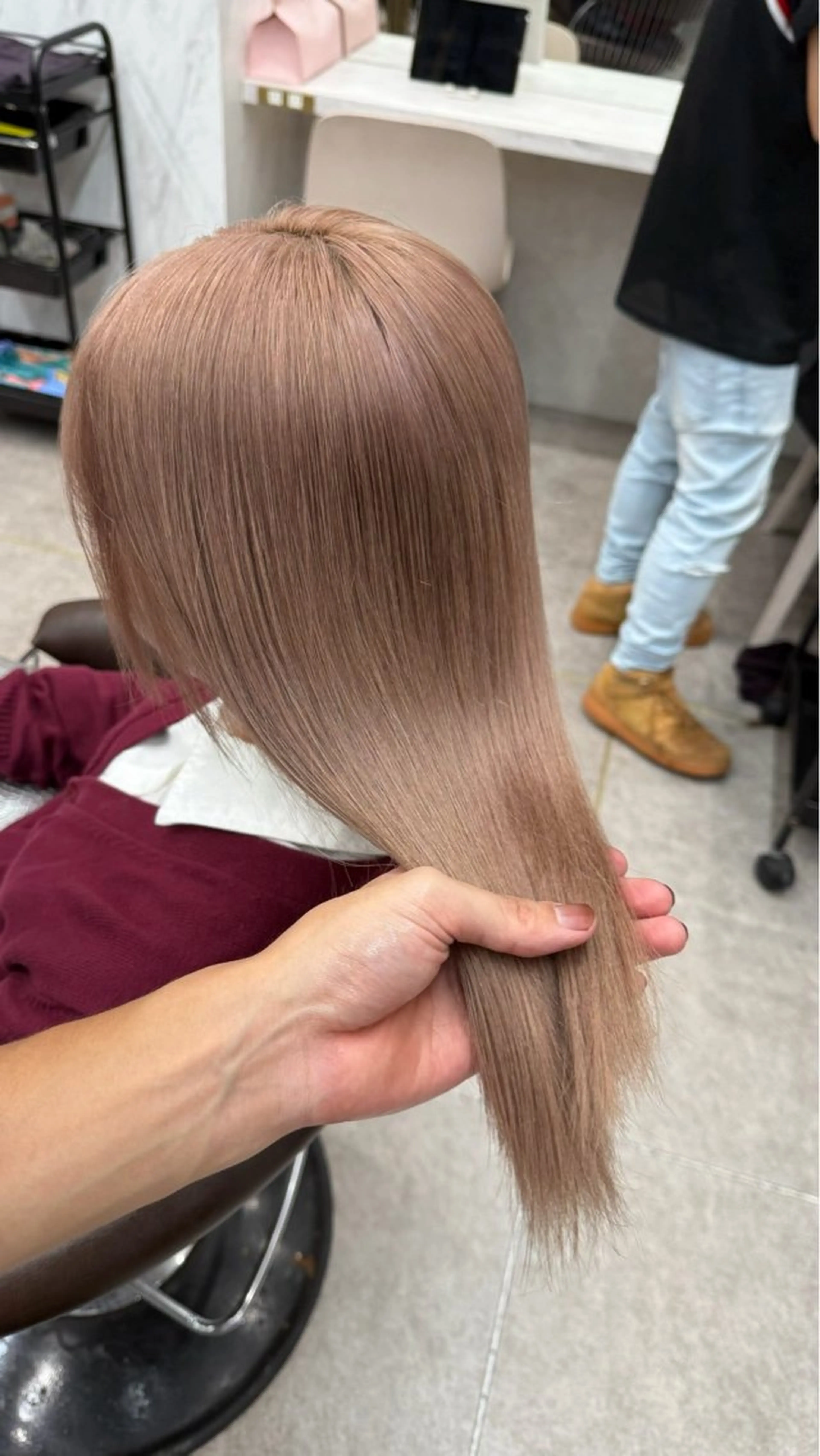 ロング カット ヘアカラー トリートメント 博多ベージュ 🐻松井傑のヘアスタイル