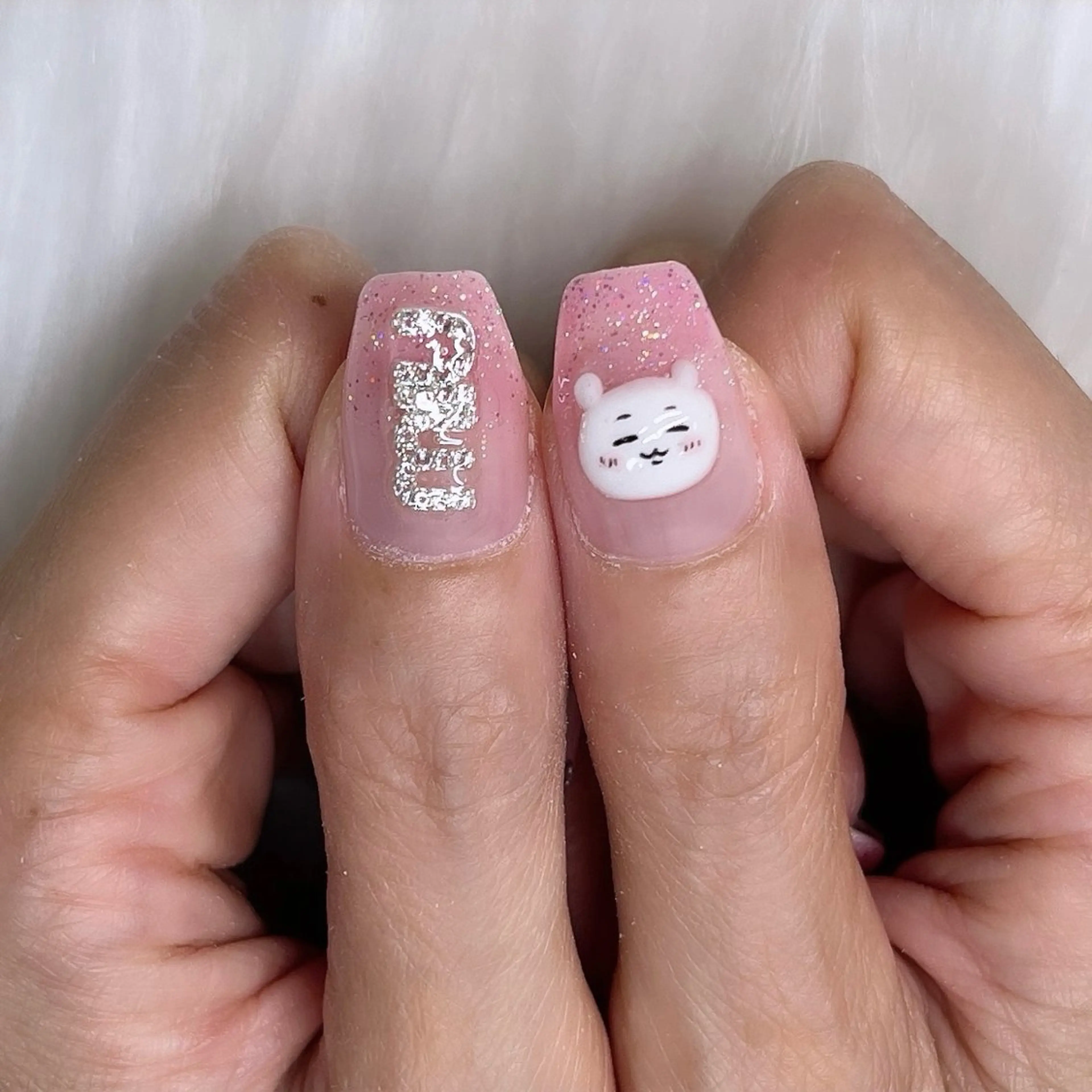 ネイル アートネイル キラキラネイル 韓国ネイル ラメ(グリッター) ロングネイル 🐕🦺Yappy 💗A-tanのネイルデザイン