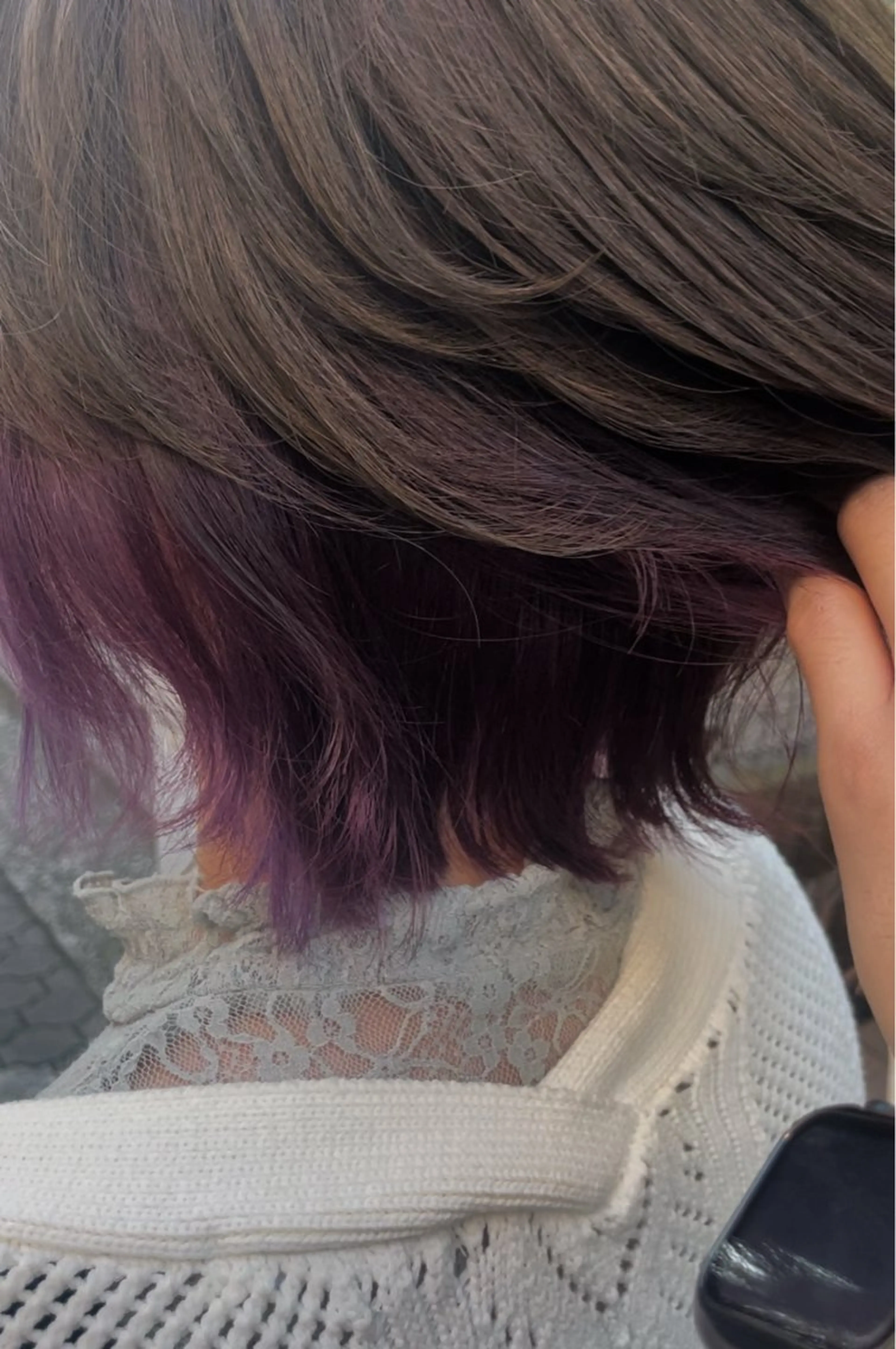 ショート カラー インナーカラー パープルカラー カット ヘアカラー トリートメント EARTH菊名店👾 ひらのすぐるのヘアスタイル