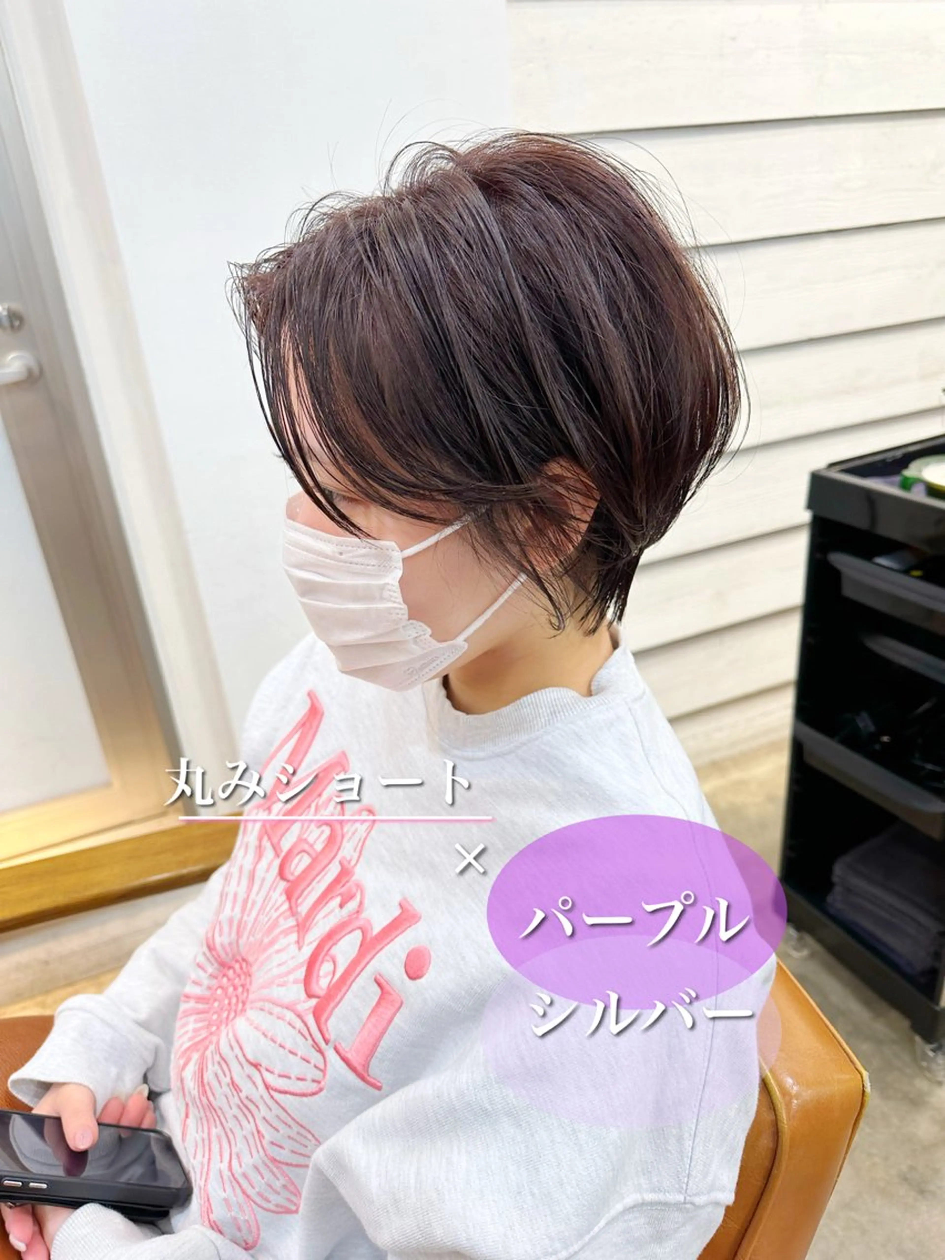 ショート ショートボブ ハンサムショート ボブ くせ毛 ショートヘア カット トリートメント newline銀座所属・👑銀座ショート/ 絶壁補正/金子涼👑のヘアスタイル