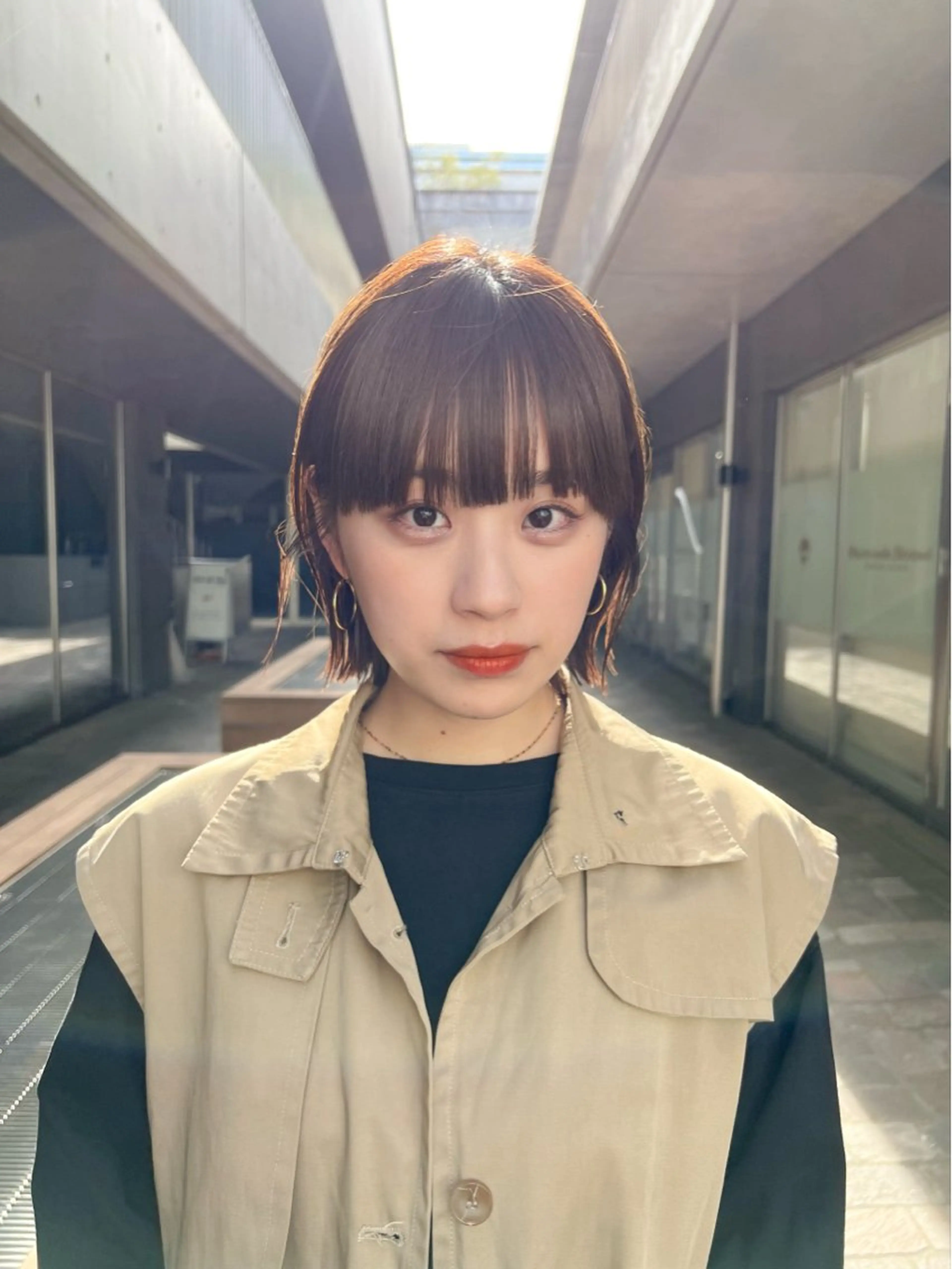 ショート カラー ベージュカラー ボブ 🎧パーソナルケア/ 透明感カラー/ミユのヘアスタイル