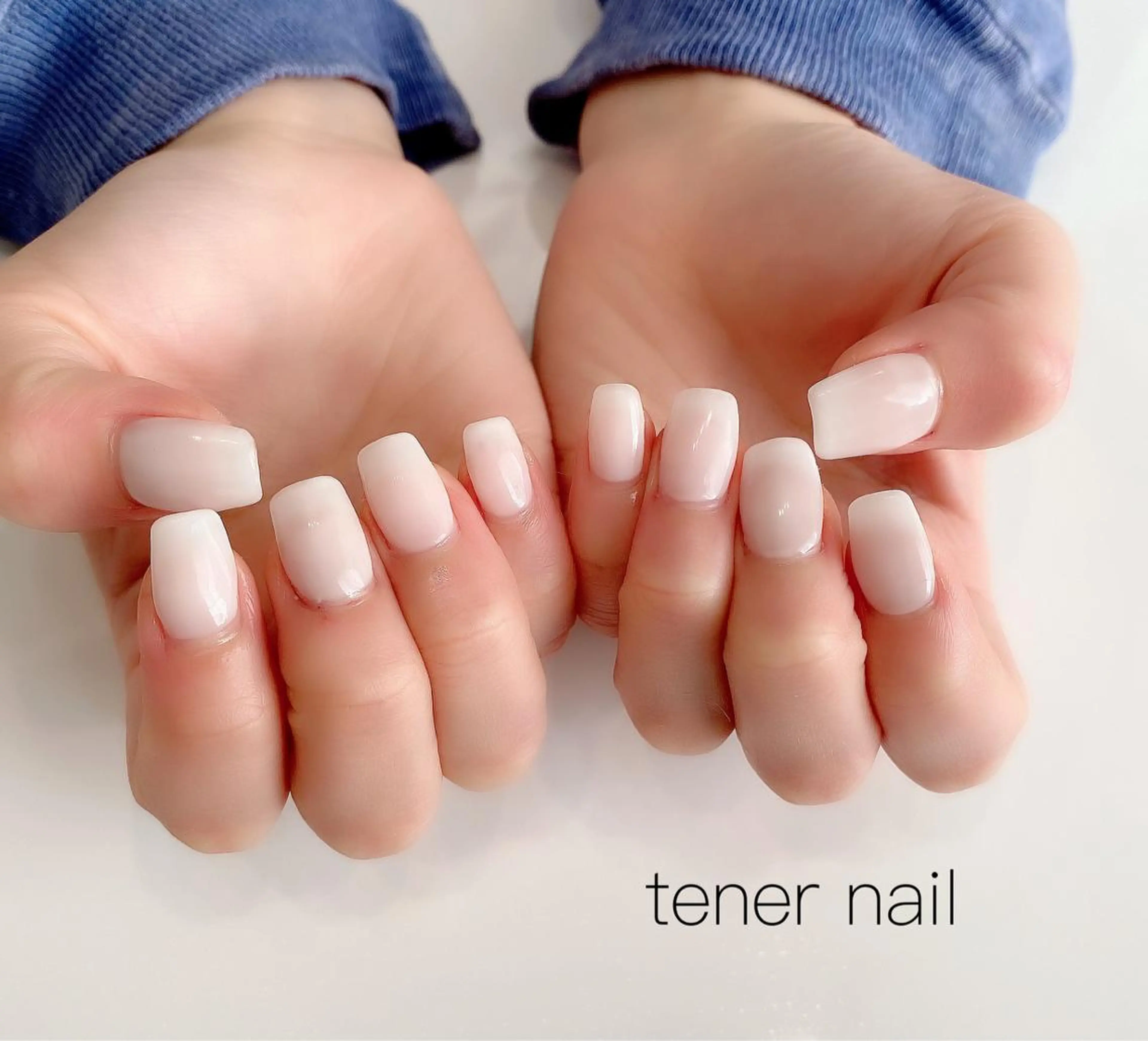 ネイル スカルプネイル ホワイト テネルネイル tener nailのネイルデザイン