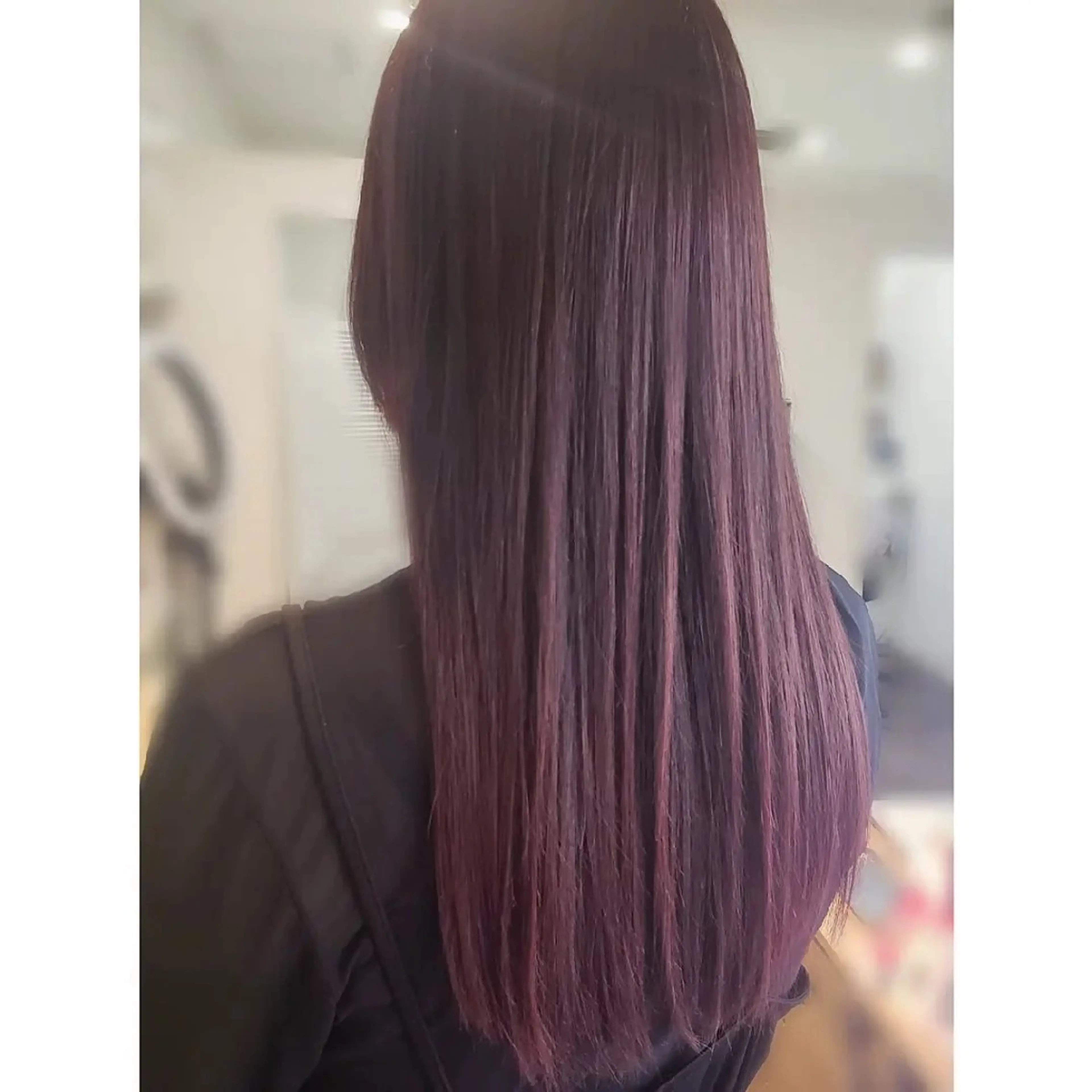 ロング カラー パーマ ブリーチ カシス ラベンダーカラー ブリーチなしカラー 髪質改善 カット ヘアカラー 縮毛矯正 髪質改善サロン🍃 AIRI のヘアスタイル