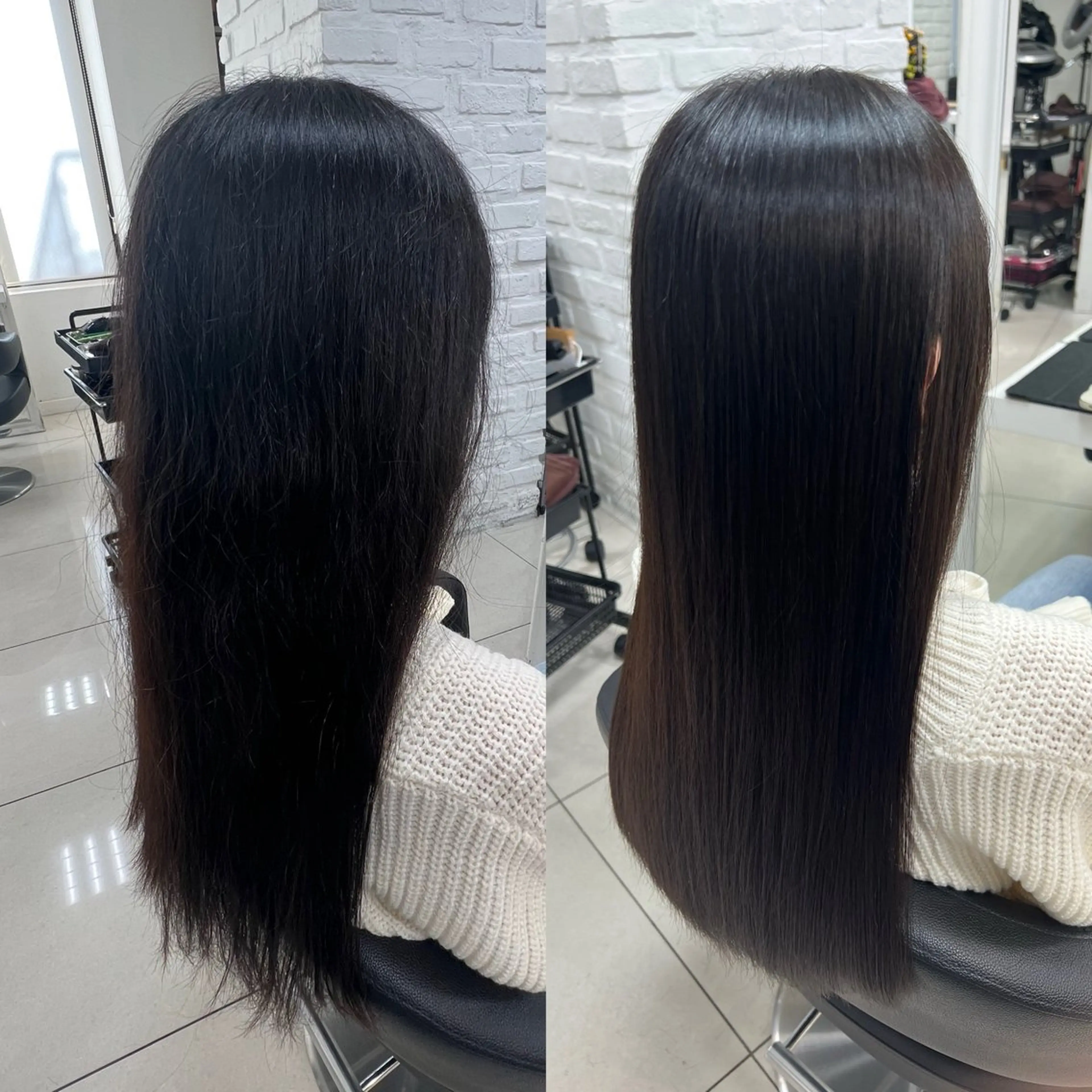 ロング パーマ カット 縮毛矯正 縮毛矯正指名No.1 艶カラー/SHIMAのヘアスタイル