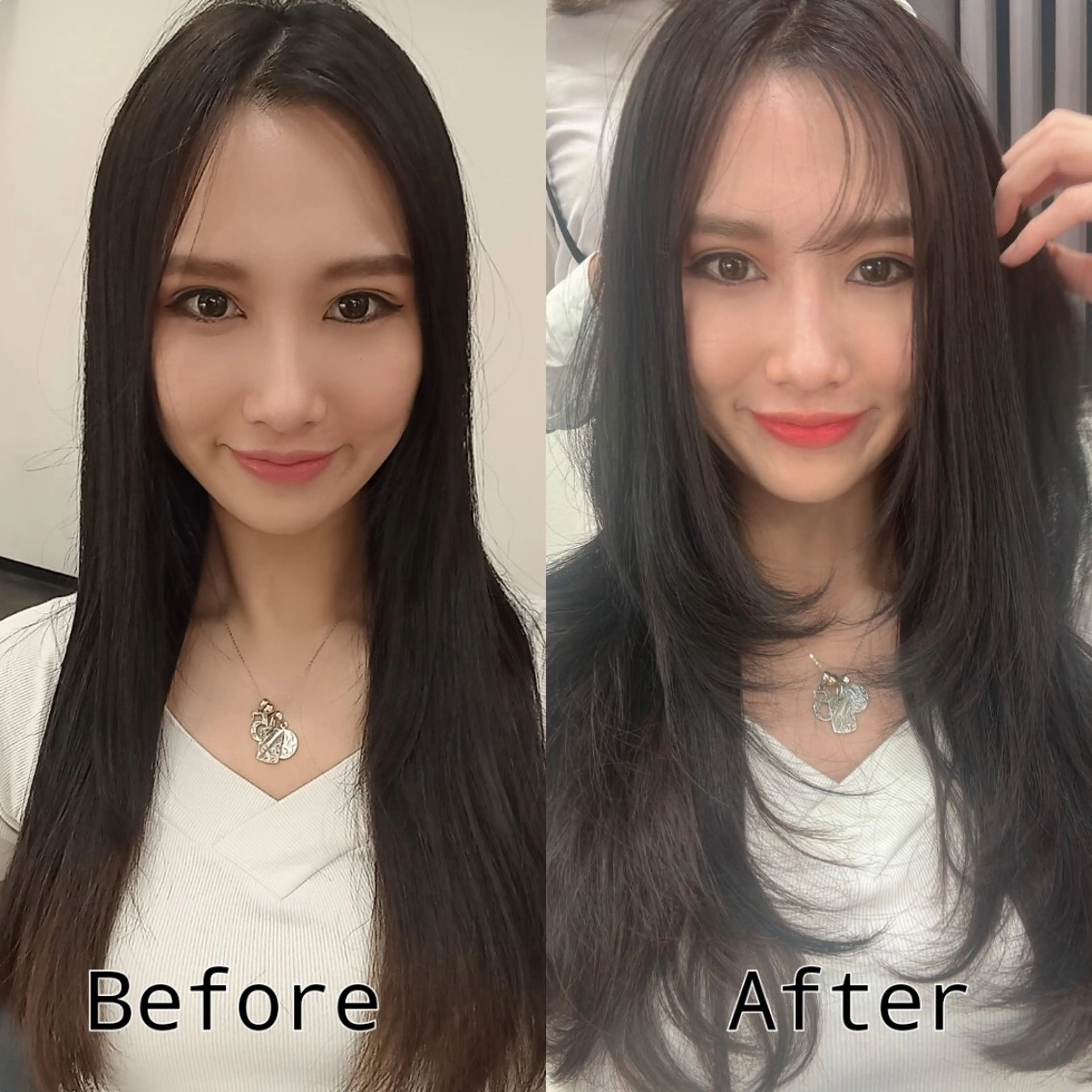 ロング レイヤーカット カット LEE HANAのヘアスタイル