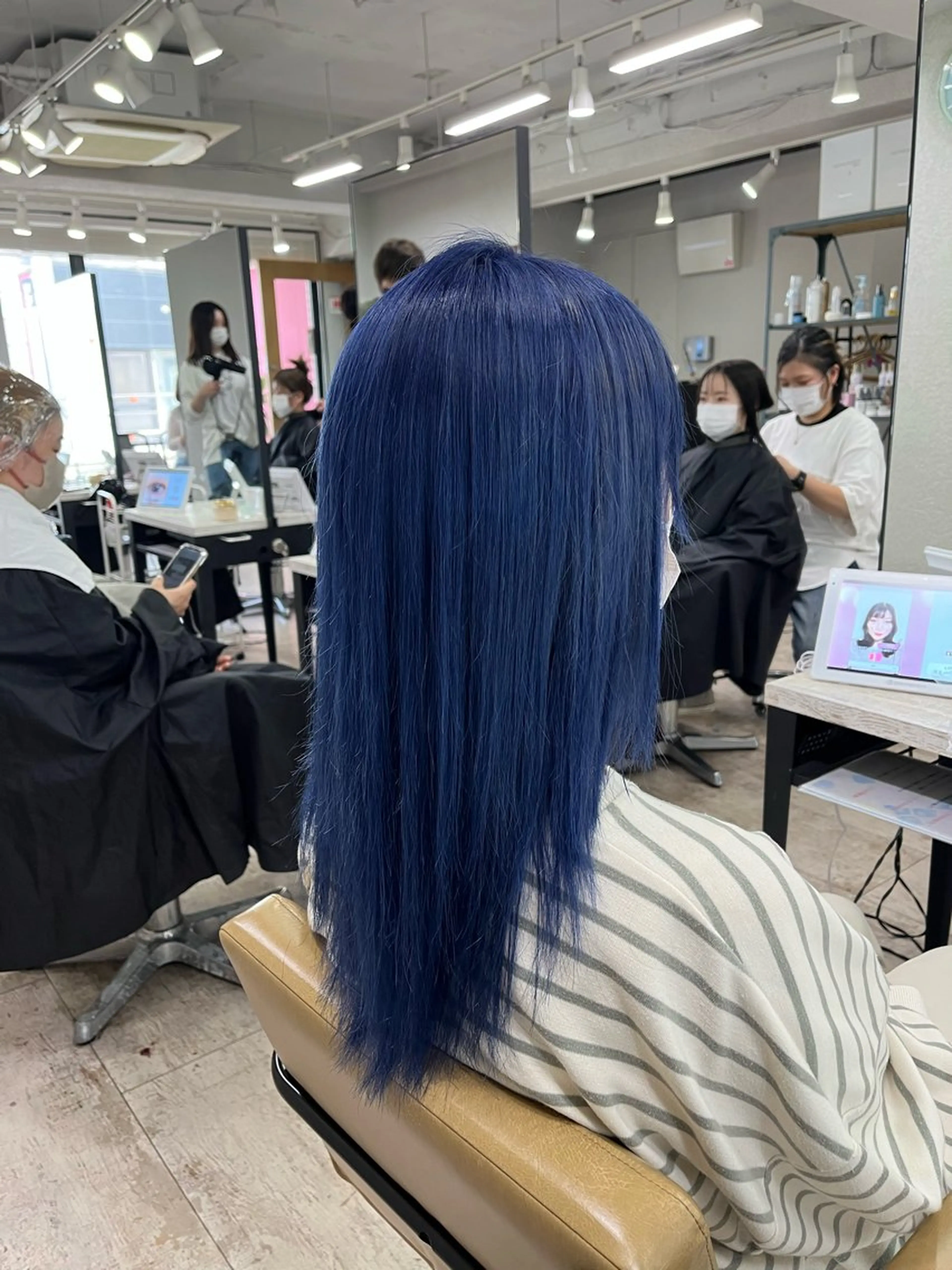 🩵寒色系🩵ケアブリーチ付きダブルカラーの写真