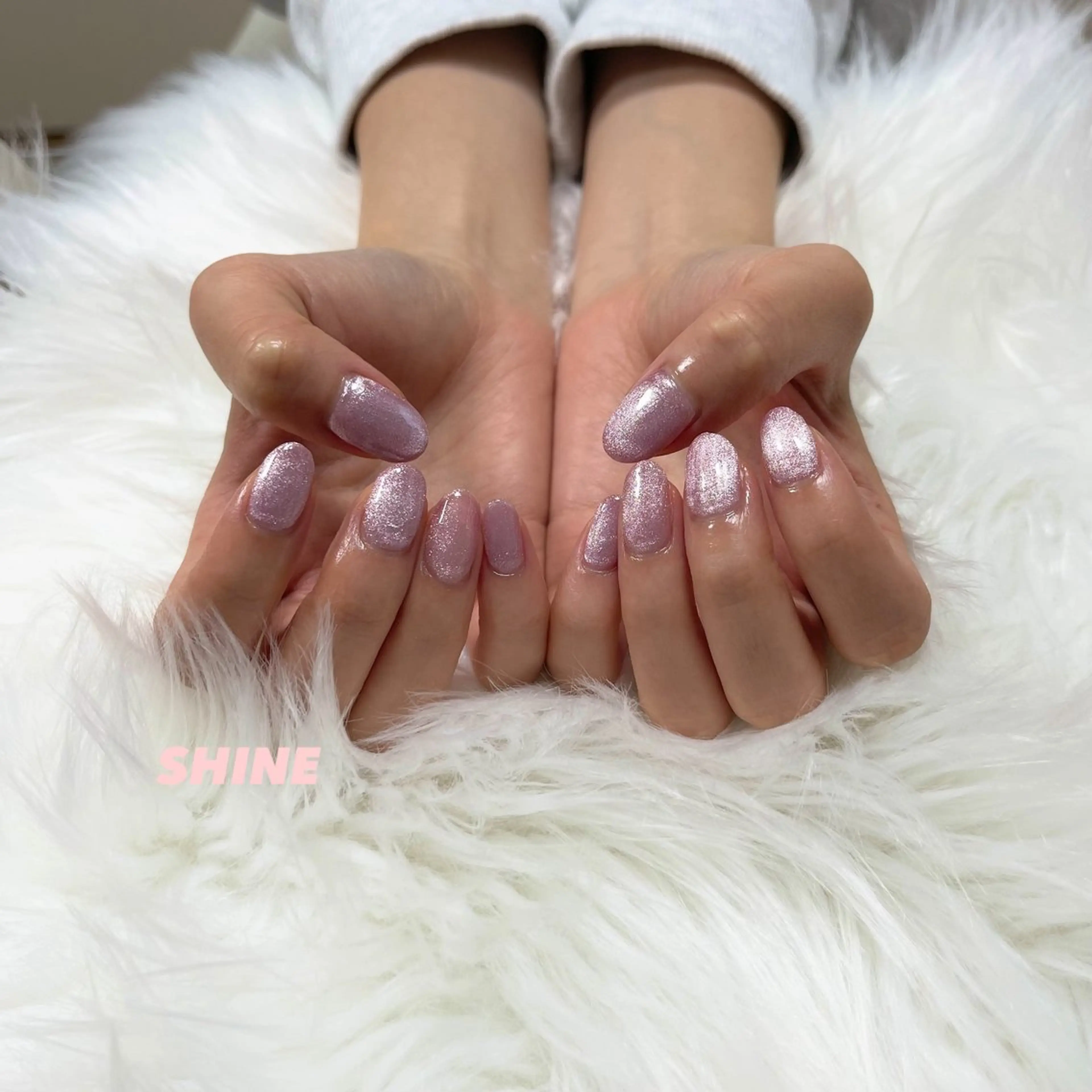 ネイル マグネットネイル ピンク SHINE nail salonのネイルデザイン