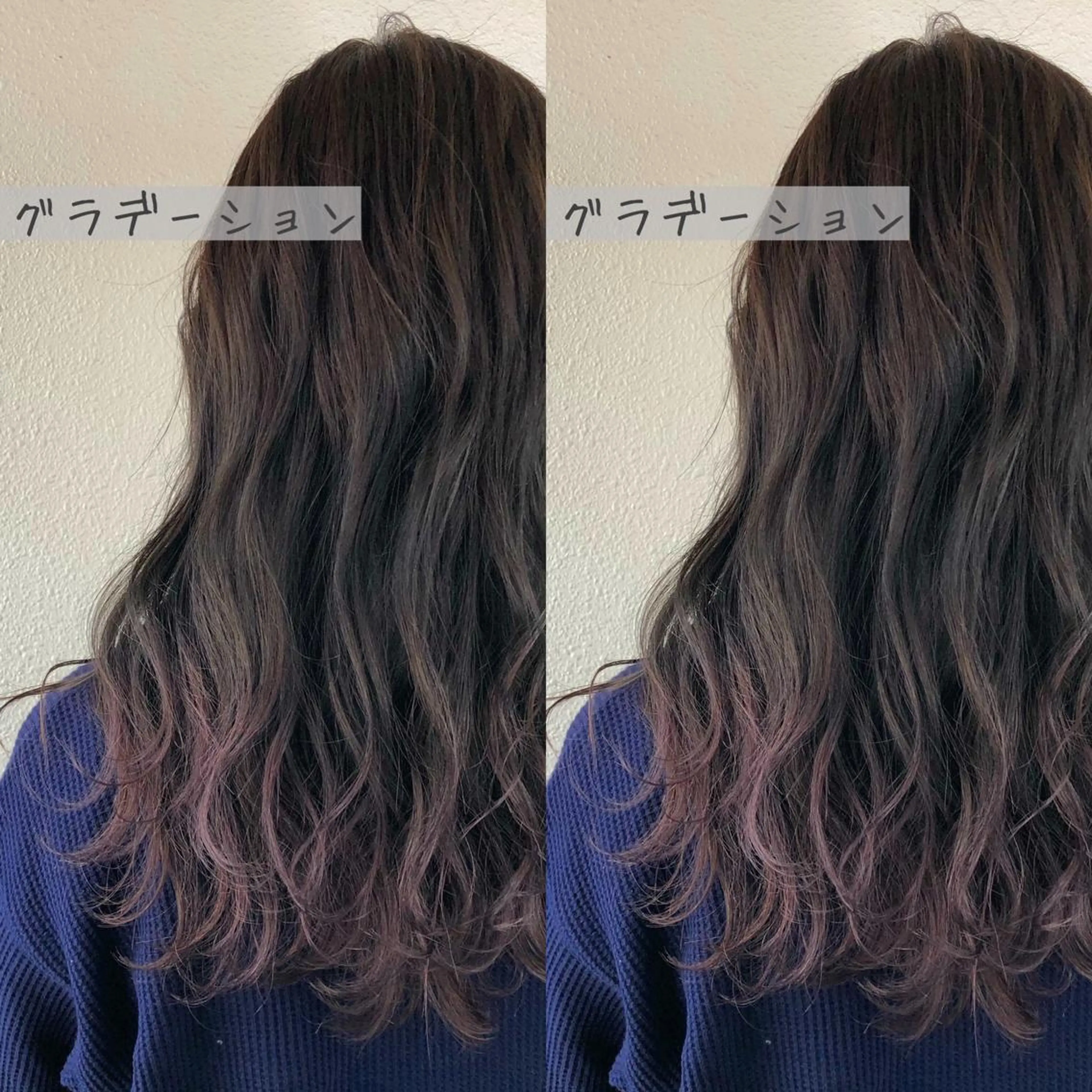 ロング カラー グラデーションカラー ラベンダーカラー あさだ しゅうたろうのヘアスタイル