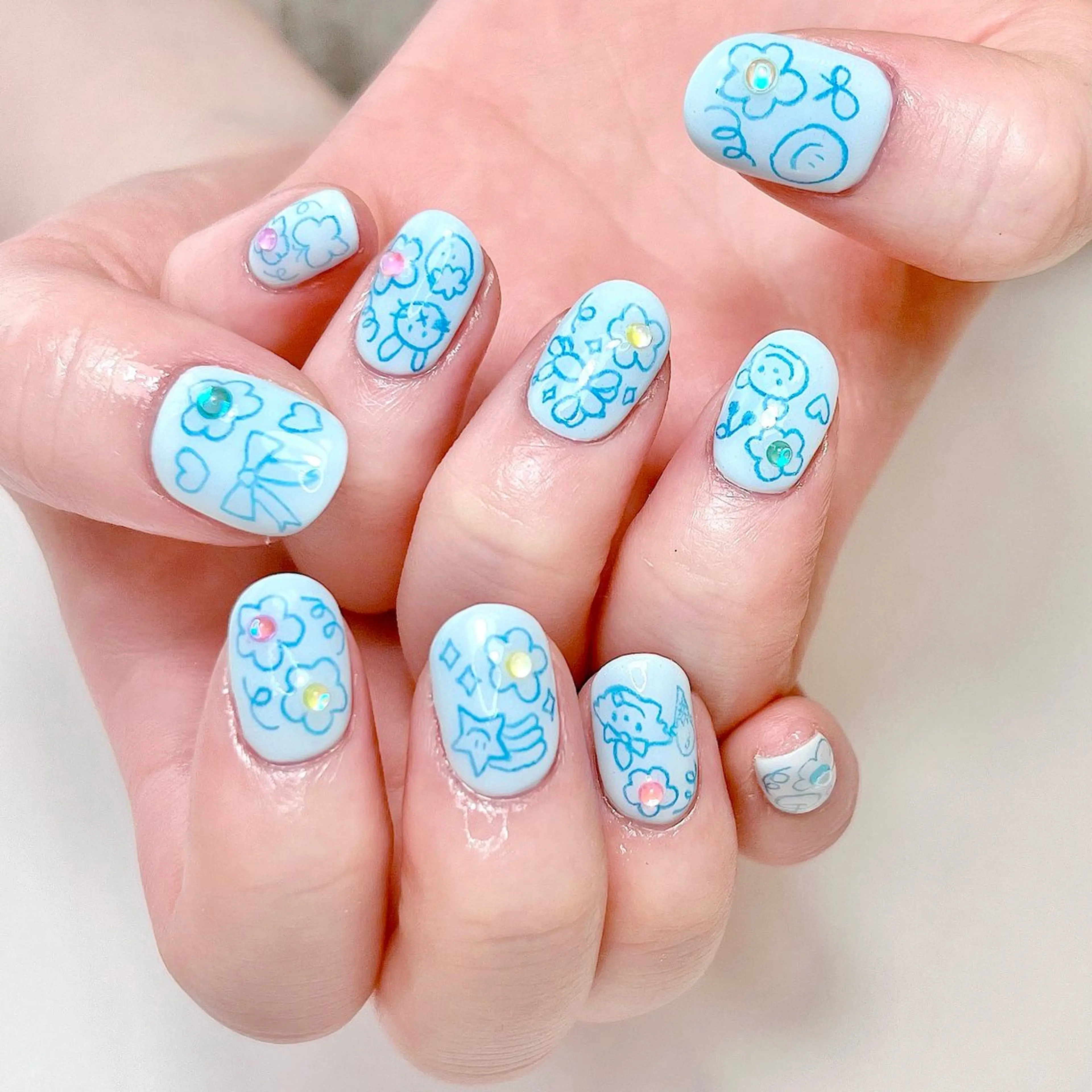 ネイル ハンドネイル いちごパフェ ゆいのネイルデザイン