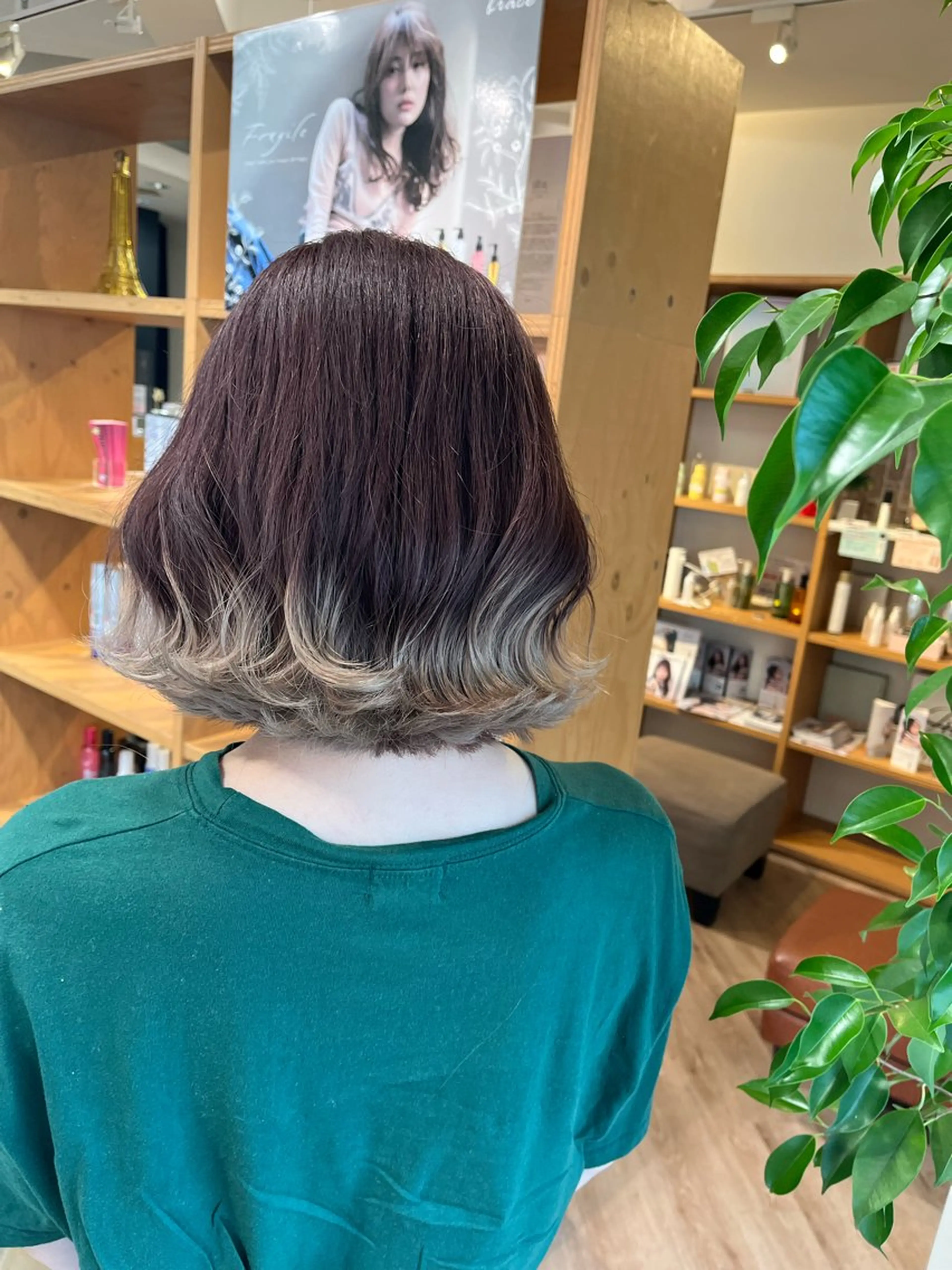 ミディアム ケアカラー トリートメント カット ヘアカラー 濱川 良栄のヘアスタイル