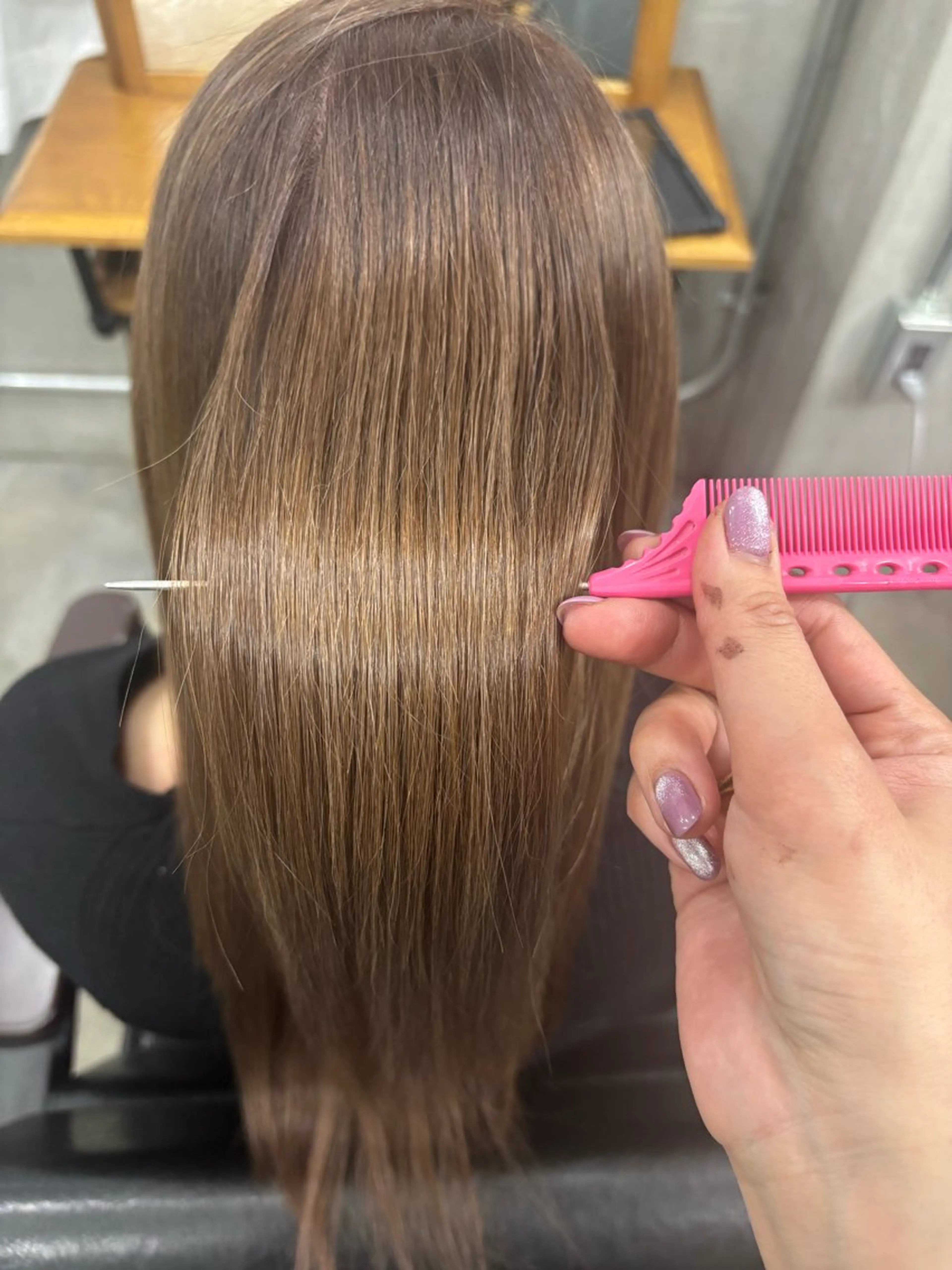 ロング 髪質改善 トリートメント ✨透明感艶カラー ✨💍Yuri💍のヘアスタイル