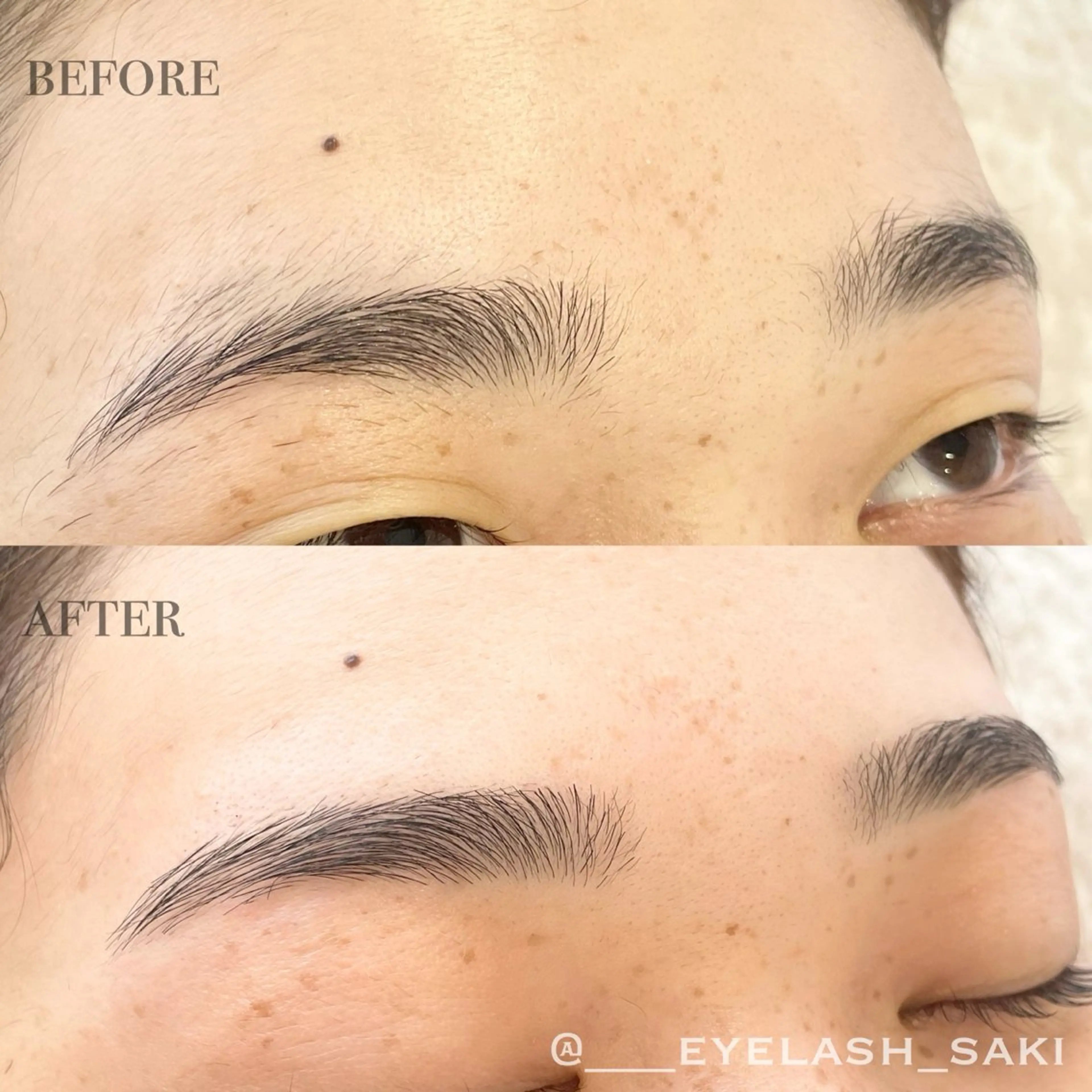 アイブロウ ワックス脱毛 🪽‪SAKI🪽‪ 【まつ毛/眉毛】のマツエク・マツパデザイン
