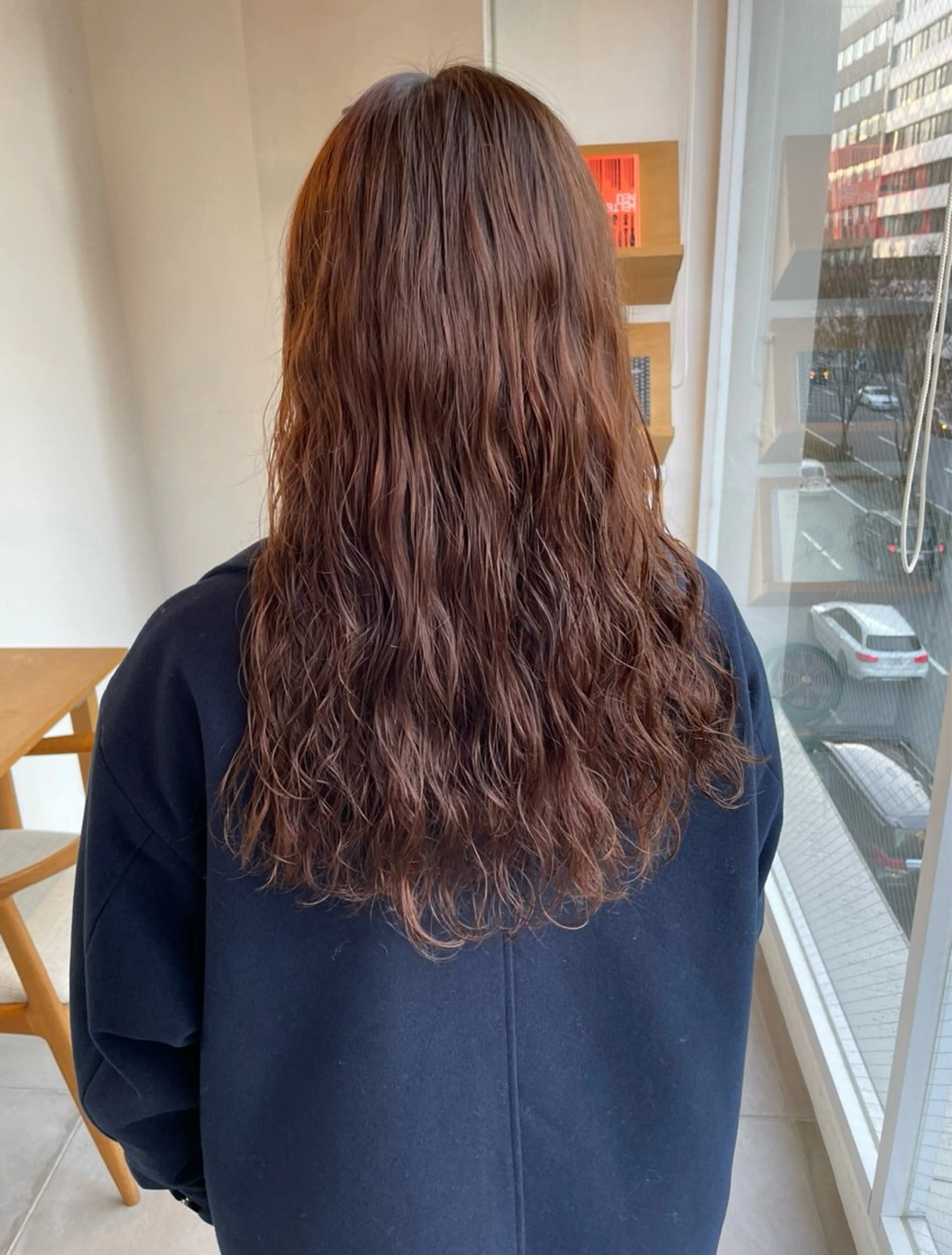 ミディアム パーマ カット パーマ トリートメント 土川 陽菜のヘアスタイル