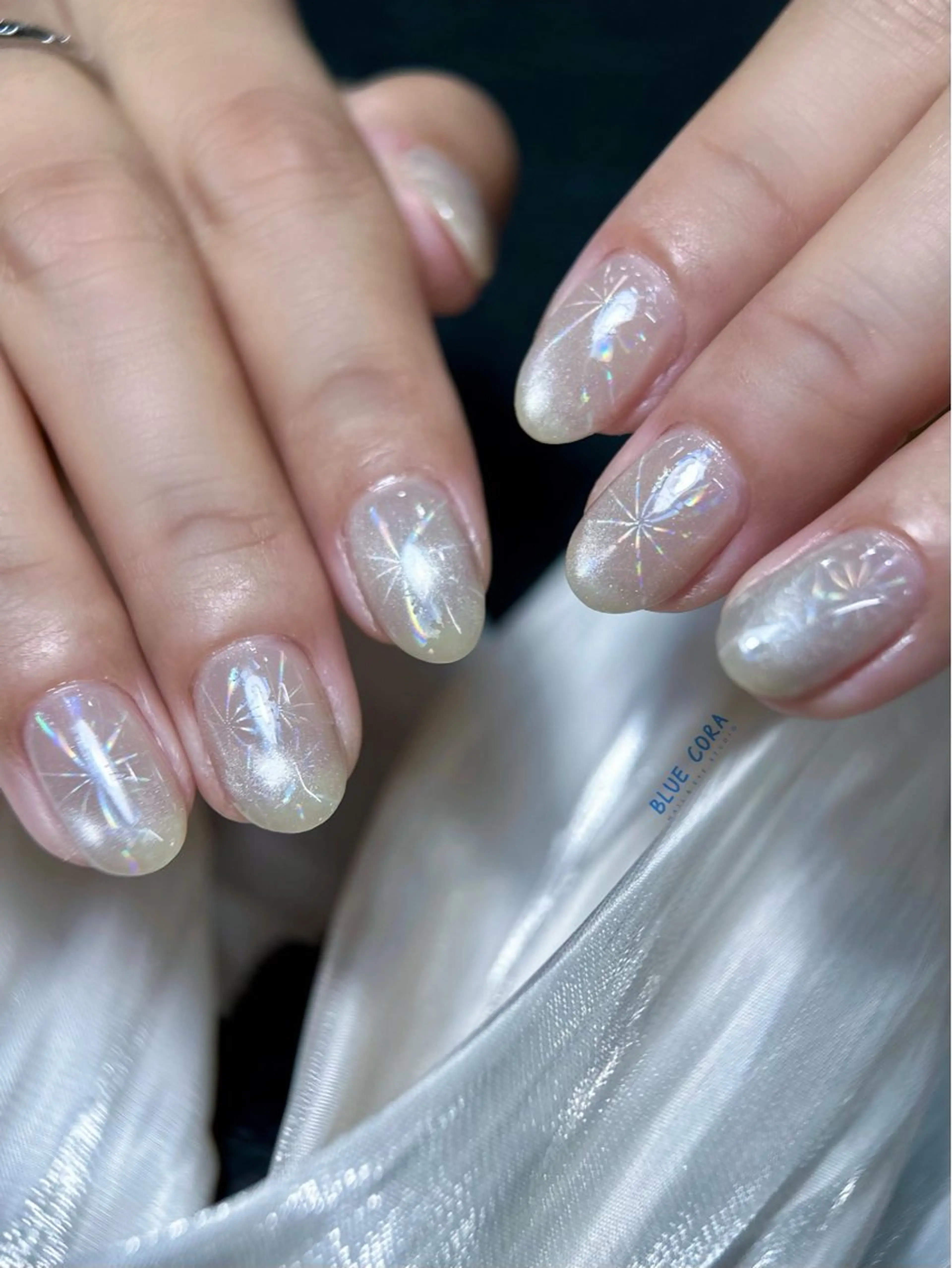 ネイル クリアネイル ハンドネイル ハンドケア BLUE CORAのネイルデザイン