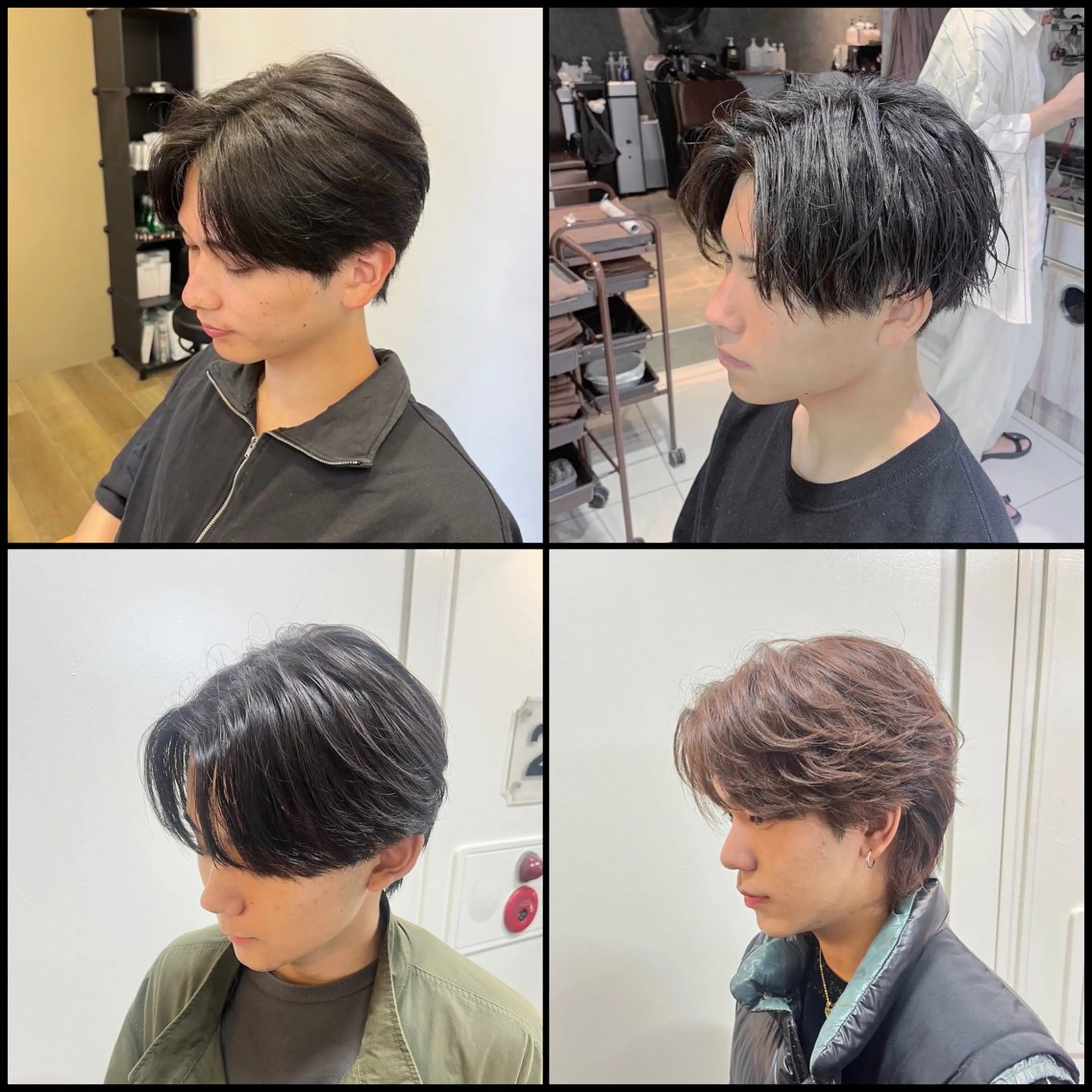 ショート メンズ センターパート メンズハイトーン メンズ韓国風 メンズパーマ 韓国風ヘア 🦄カイ/メンズ 韓国ヘア/メイク🦄のヘアスタイル