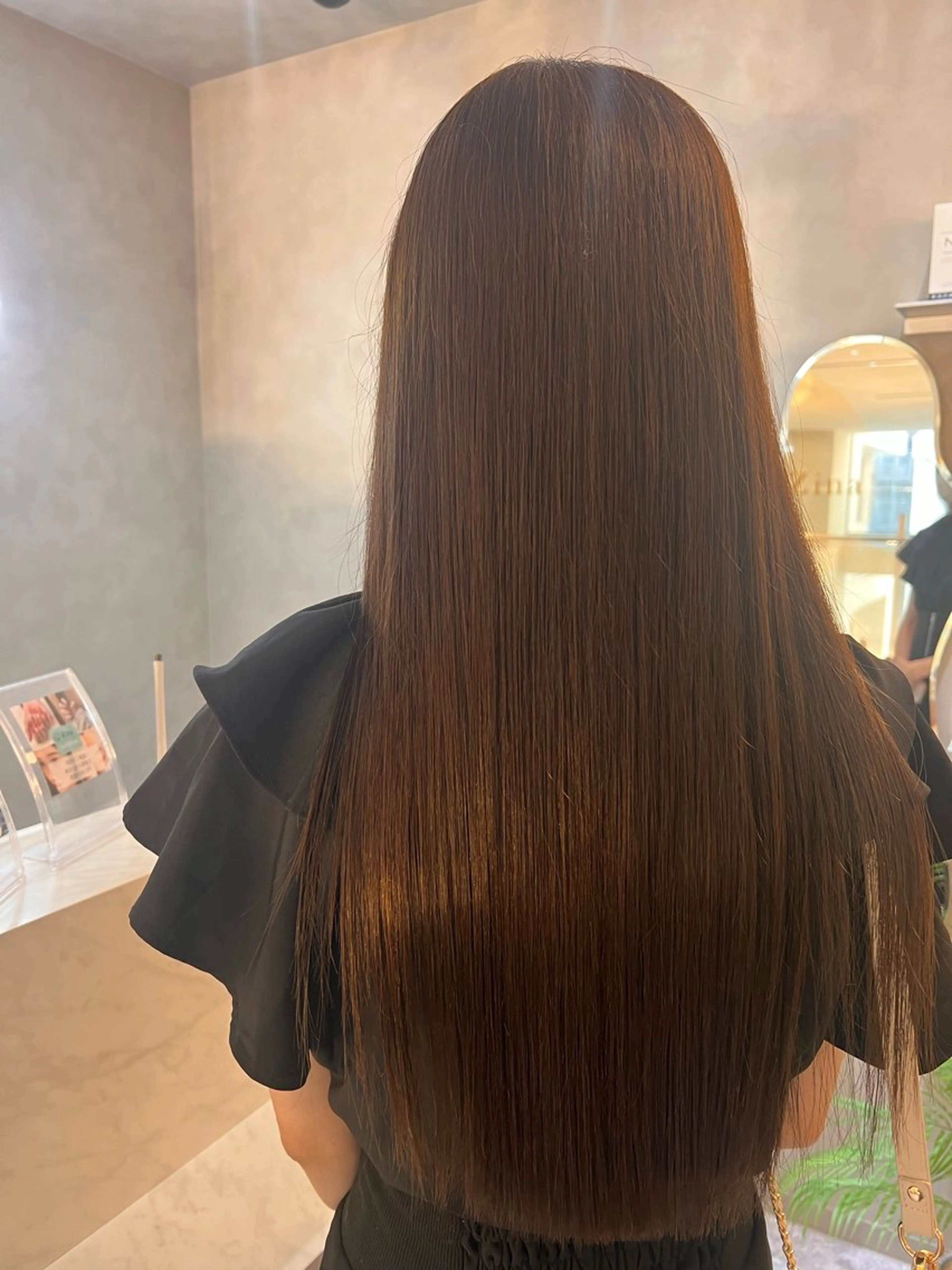 ロング カラー ブラウンカラー 髪質改善 トリートメント KANA🌿透明感/ レイヤーcut🌿のヘアスタイル