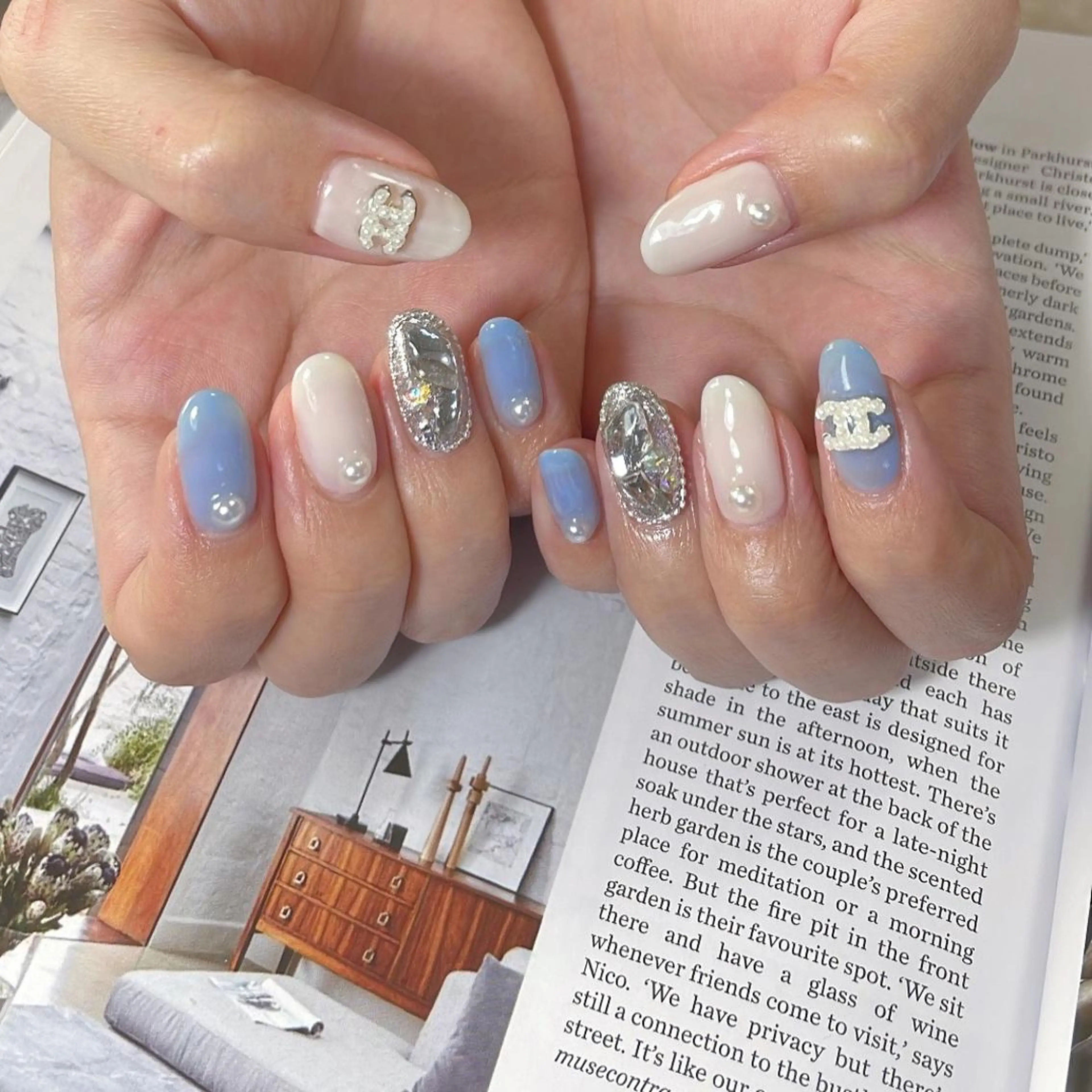 ネイル 持ち込み ストーンネイル Lofinails ちひろのネイルデザイン