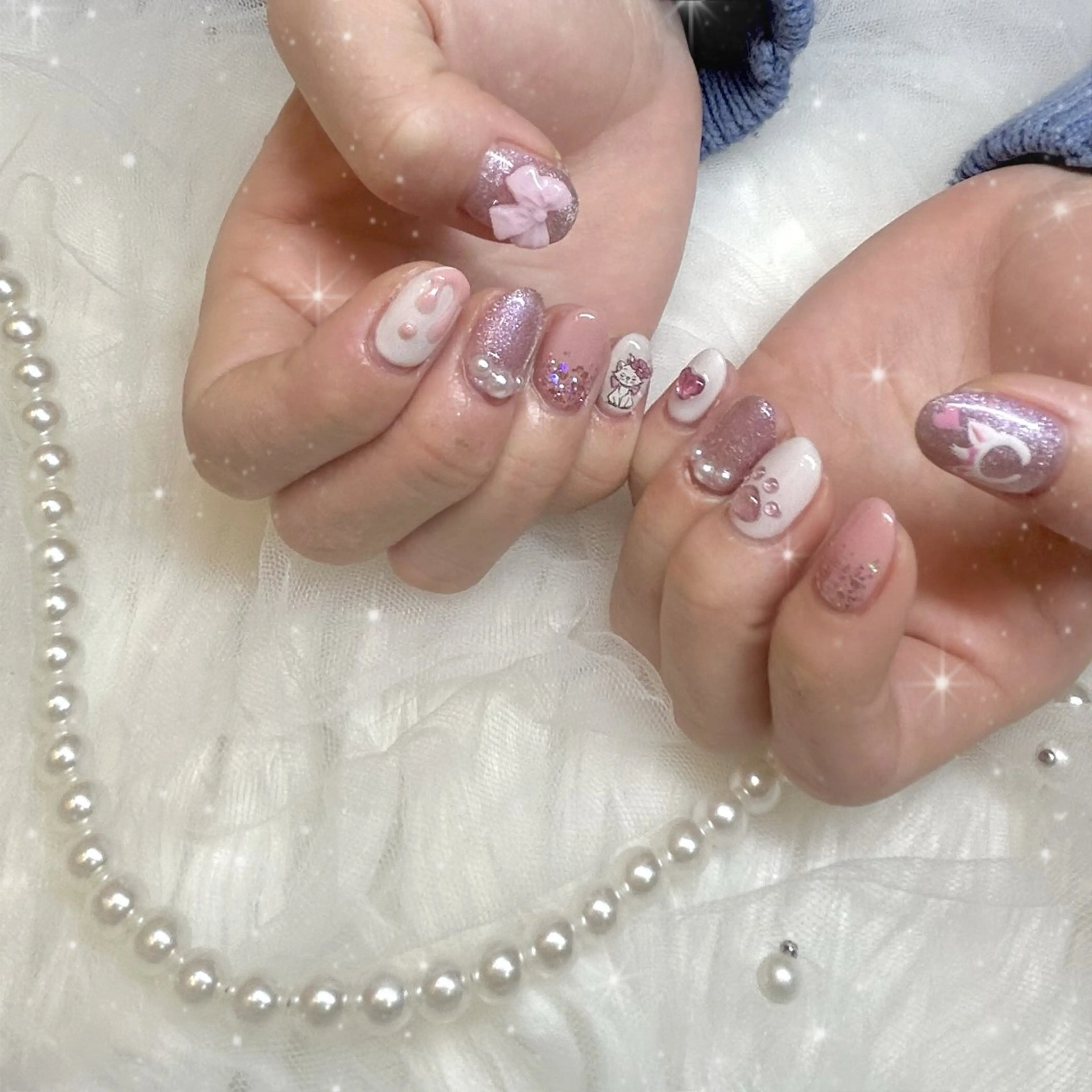 ネイル ハンドネイル Blue daisy 栄本店のネイルデザイン