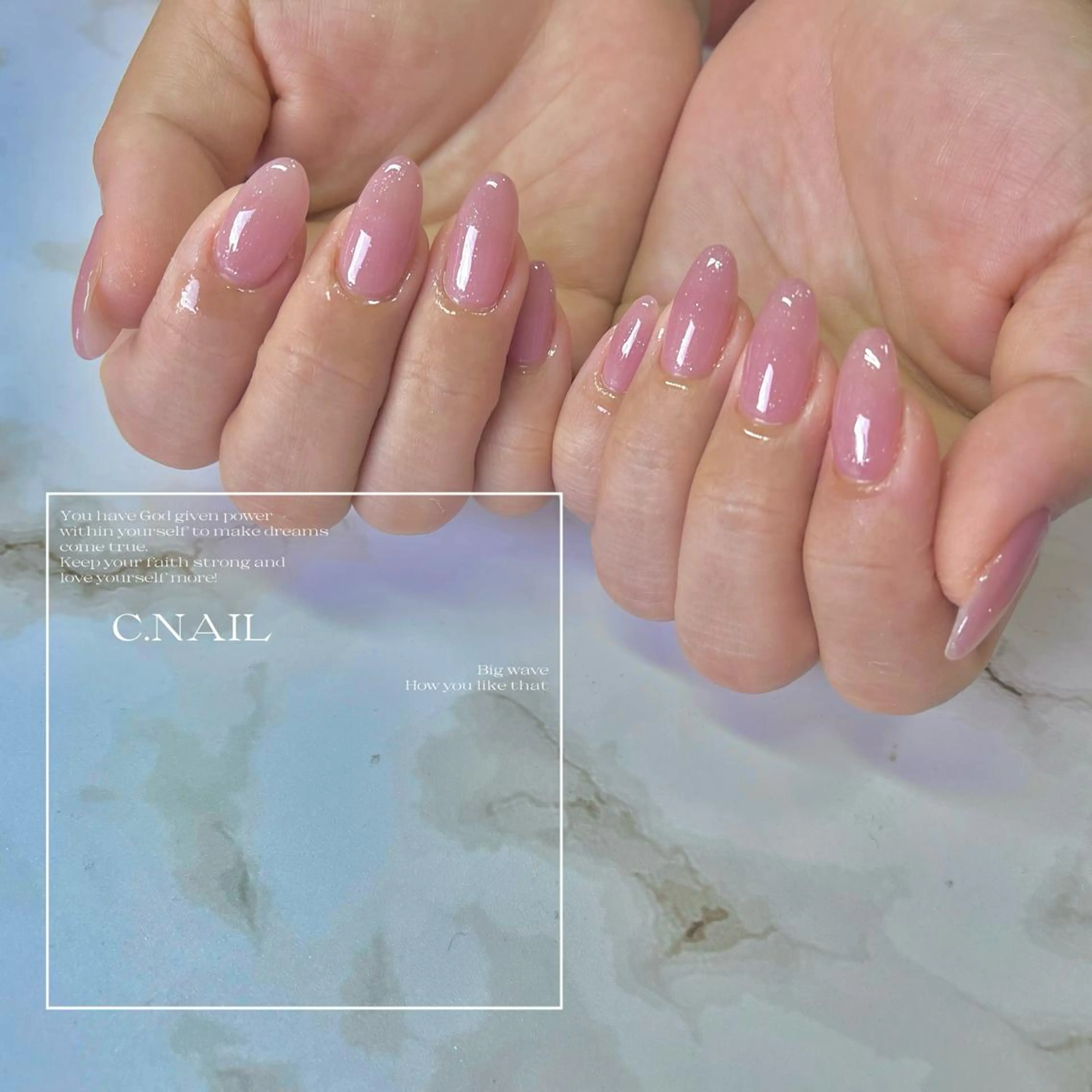 ネイル フットネイル グラデーション グリーン ハート 水色 C.Nail &Eye筑紫駅のネイルデザイン