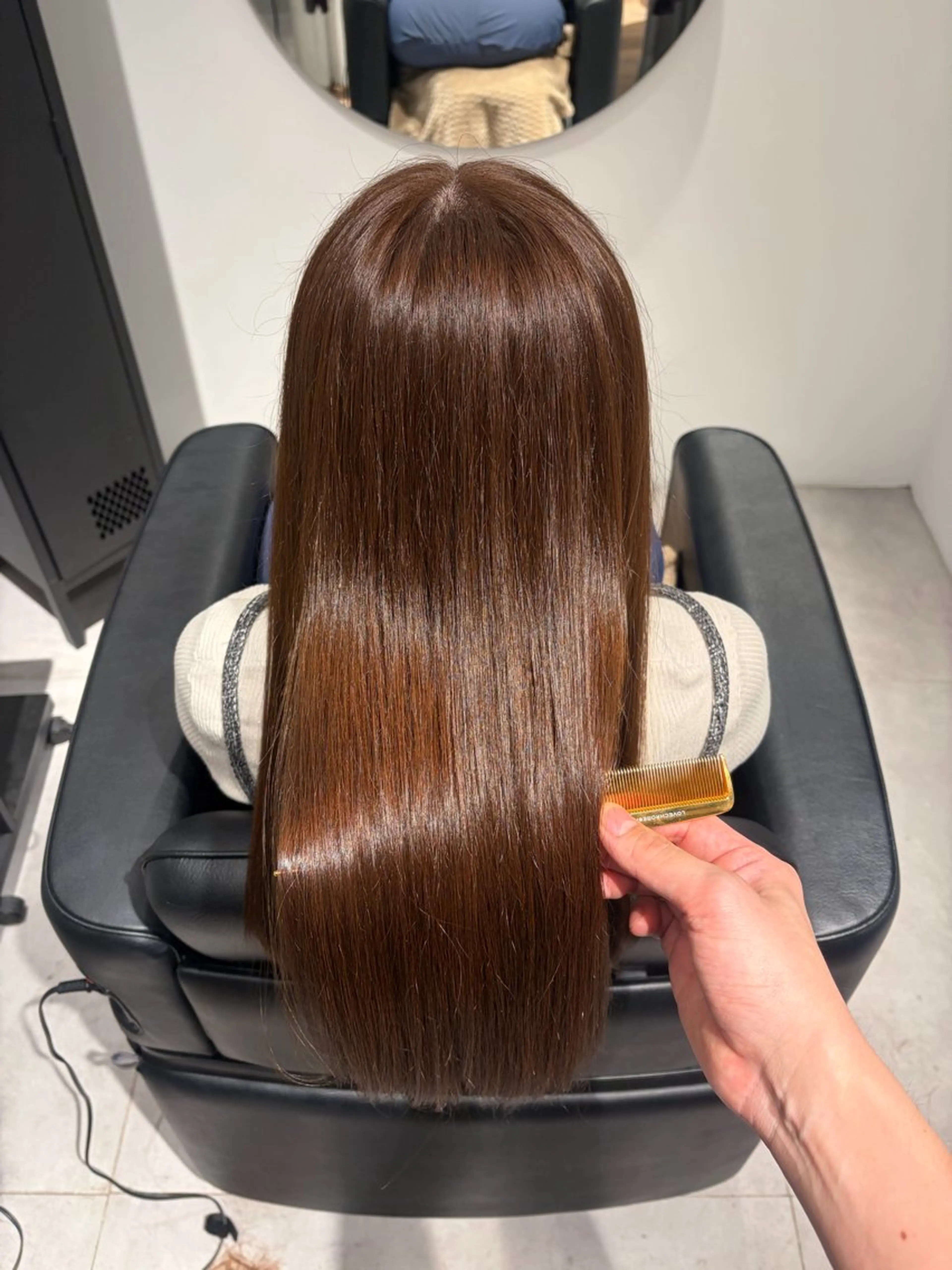 ロング カラー トリートメント カット ヘアカラー トリートメント 高取大将 /髪質改善/艶髪のヘアスタイル