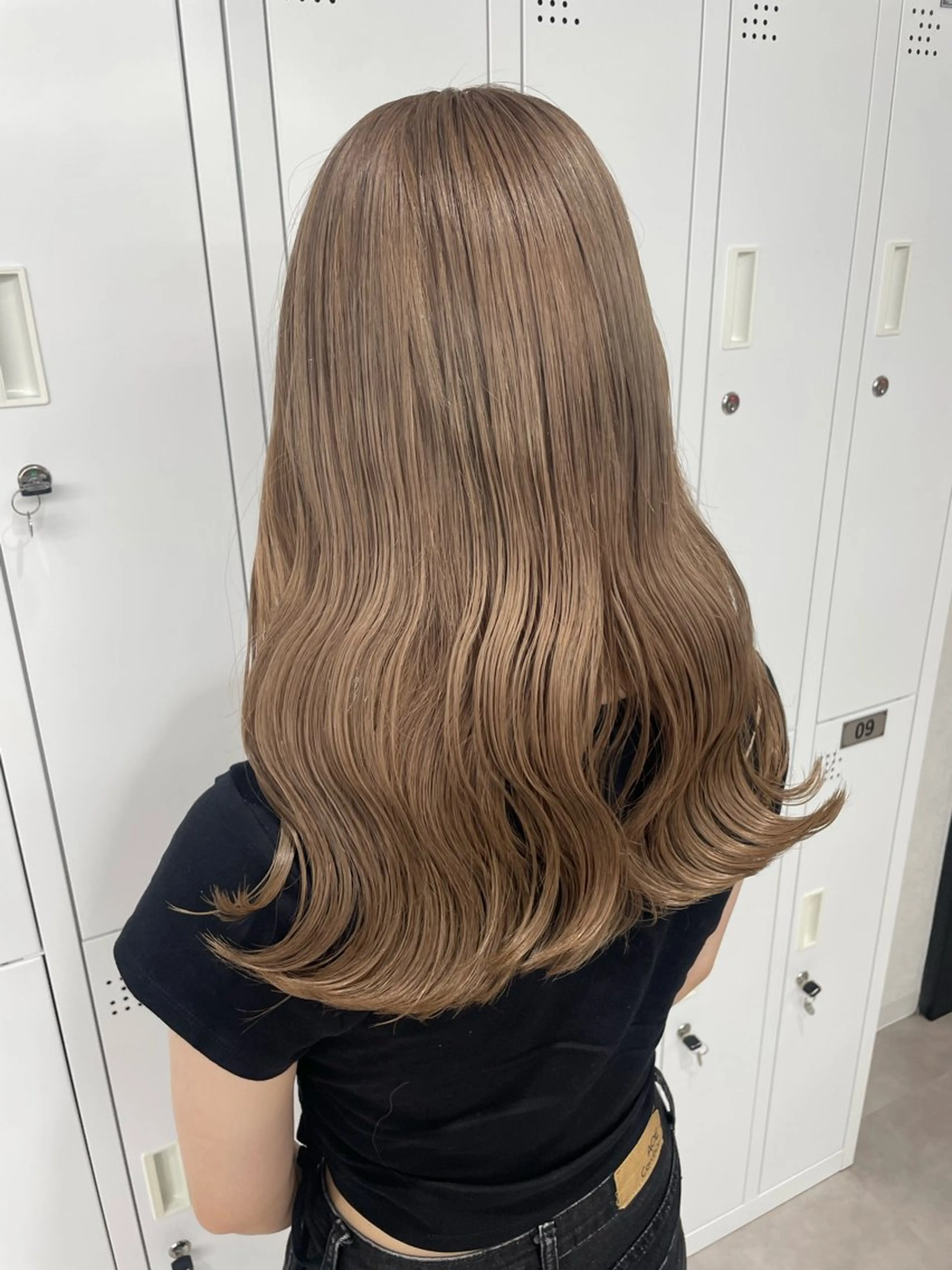 ミディアム カラー ヘアカラー トリートメント うる艶カラー/ハイト ーン🎀hina🎀のヘアスタイル