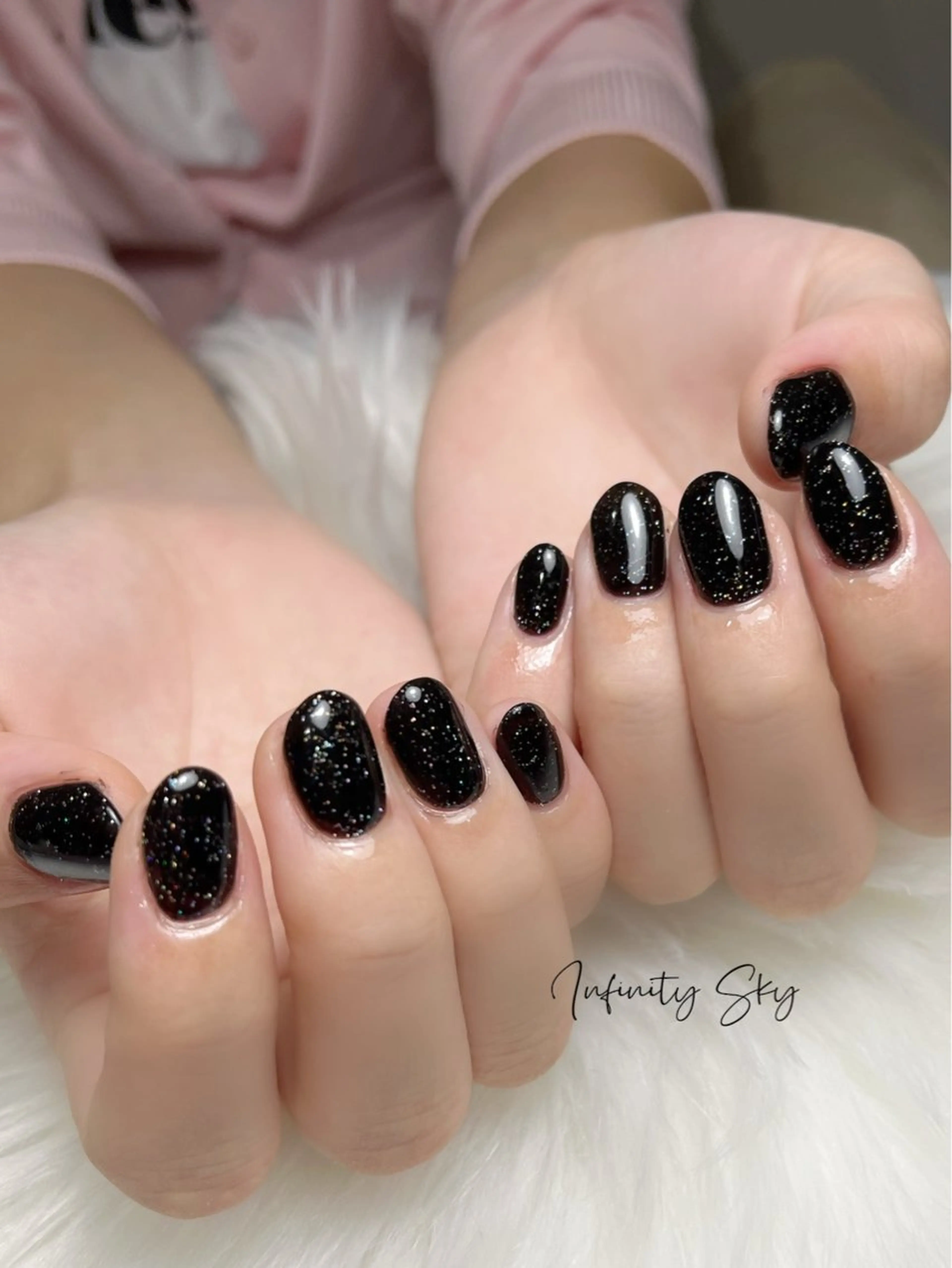 ネイル ラメ(グリッター) infinity skyのネイルデザイン