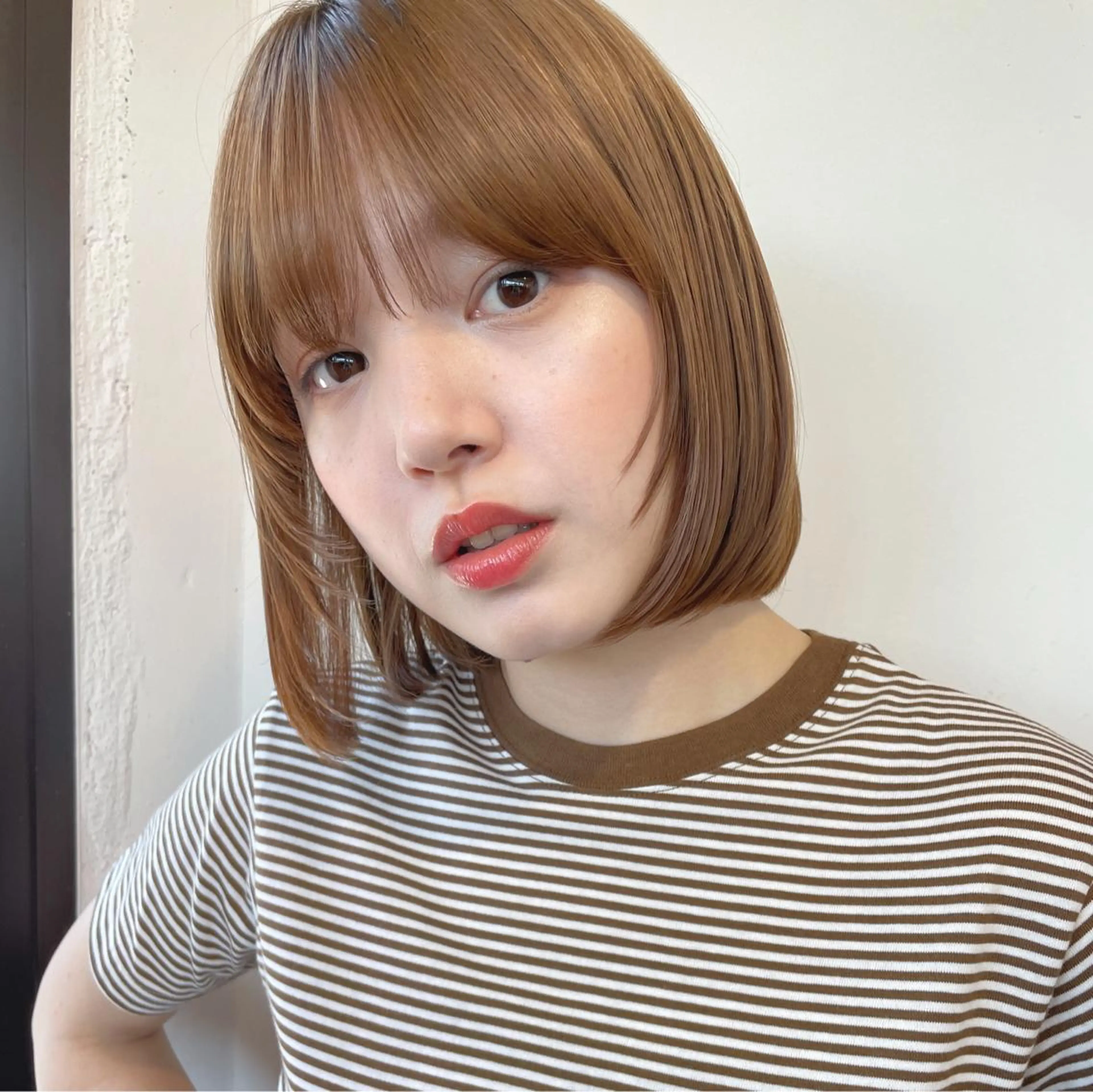 ミディアム カラー ヘアアレンジ カット ヘアカラー 似合わせヘア🤍 面田法子のヘアスタイル