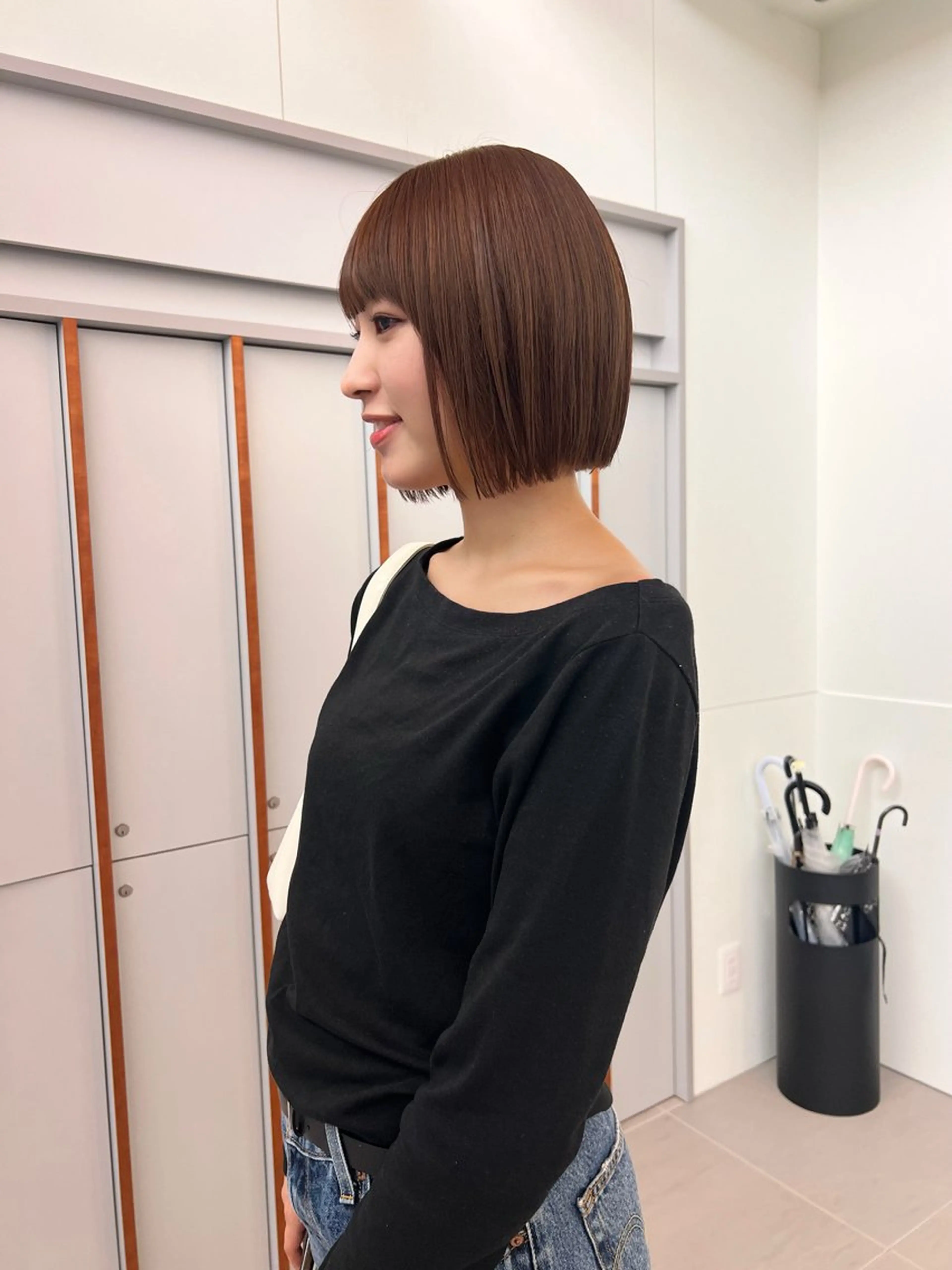 ショート 顔まわりカット/透け カラー/Memi🎀のヘアスタイル