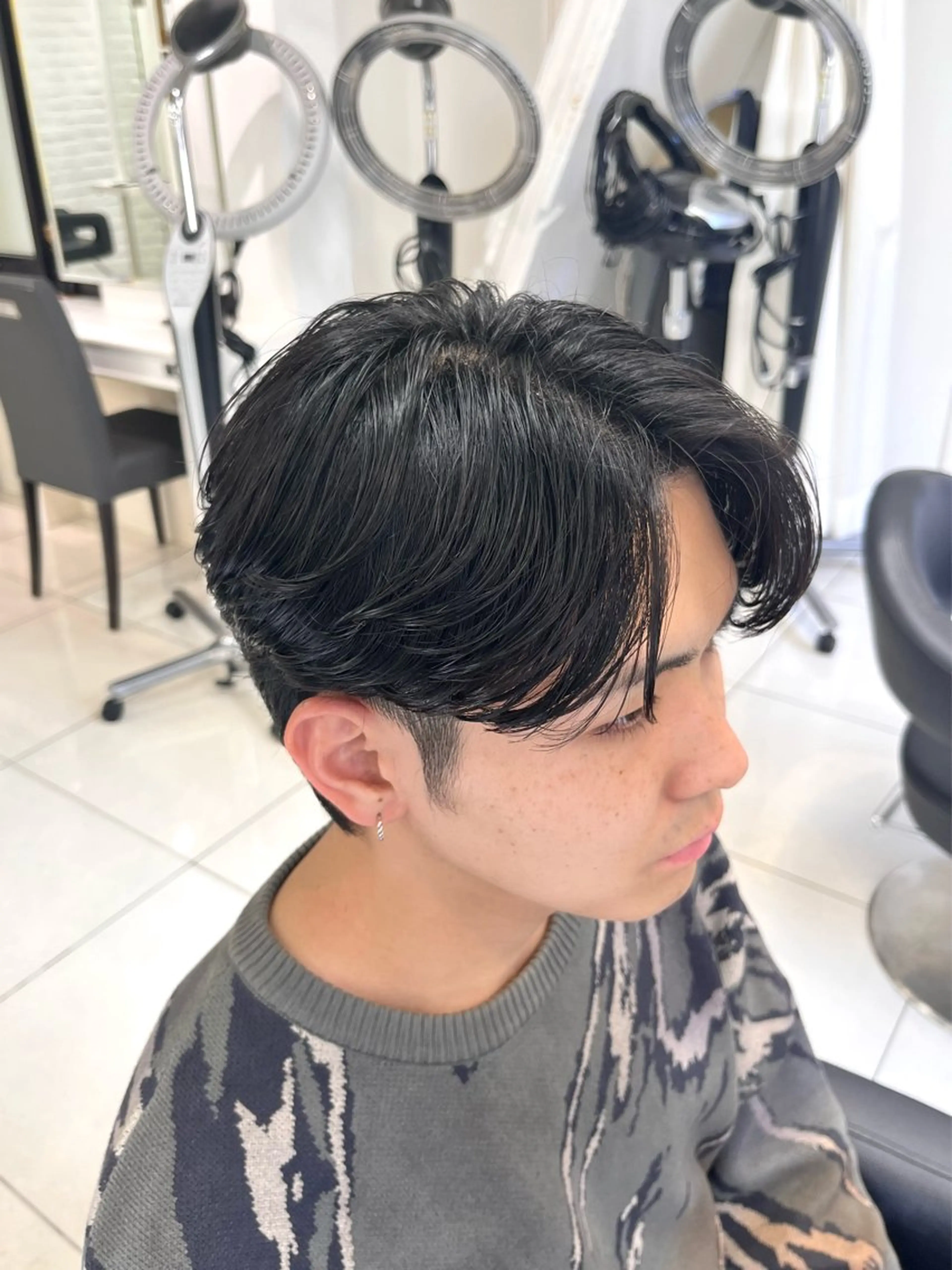 ショート メンズ カット トリートメント 縮毛矯正指名No.1 艶カラー/SHIMAのヘアスタイル