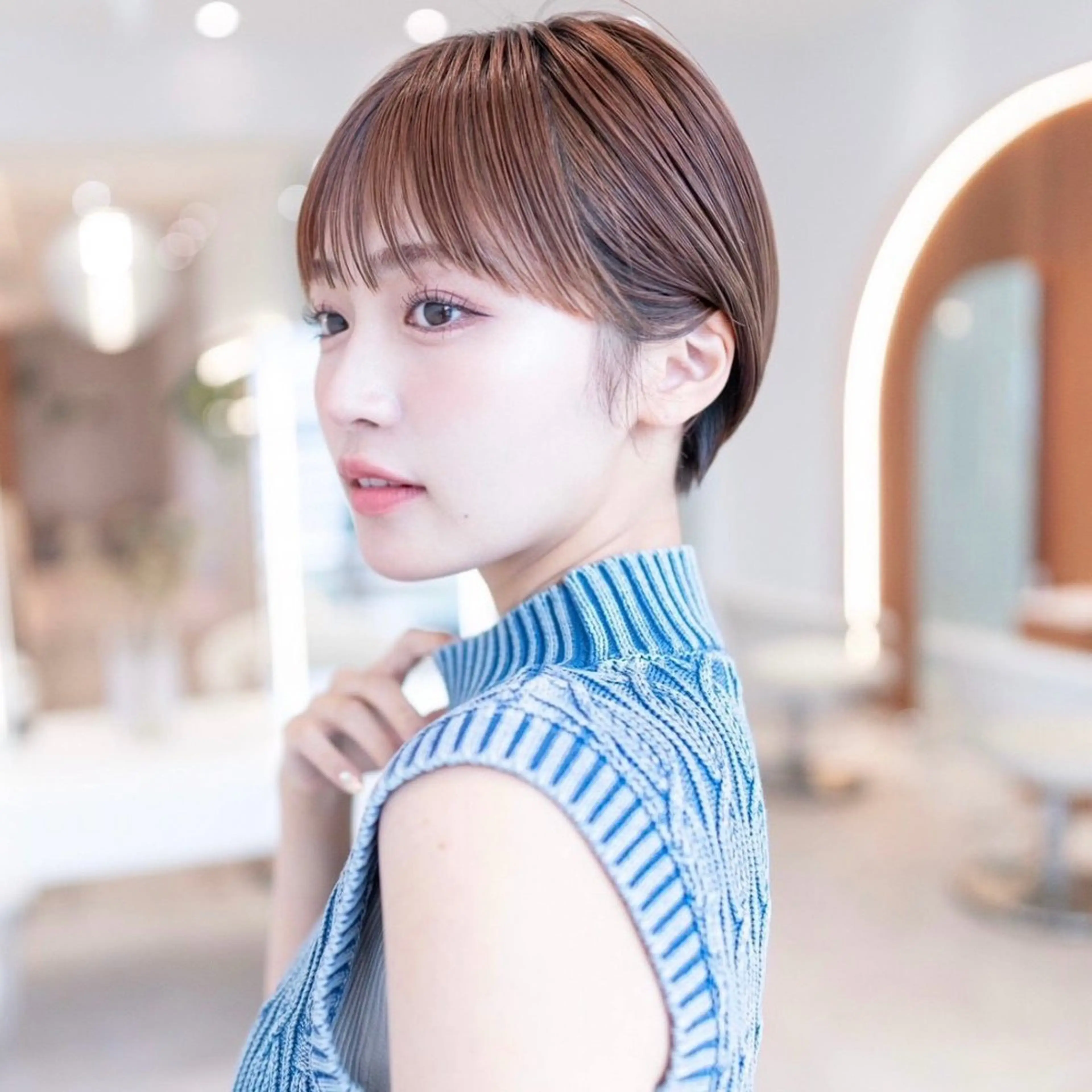 ショート カット ヘアカラー 縮毛矯正 トリートメント 田中航平/渋谷ボブ/ レイヤーボブのヘアスタイル