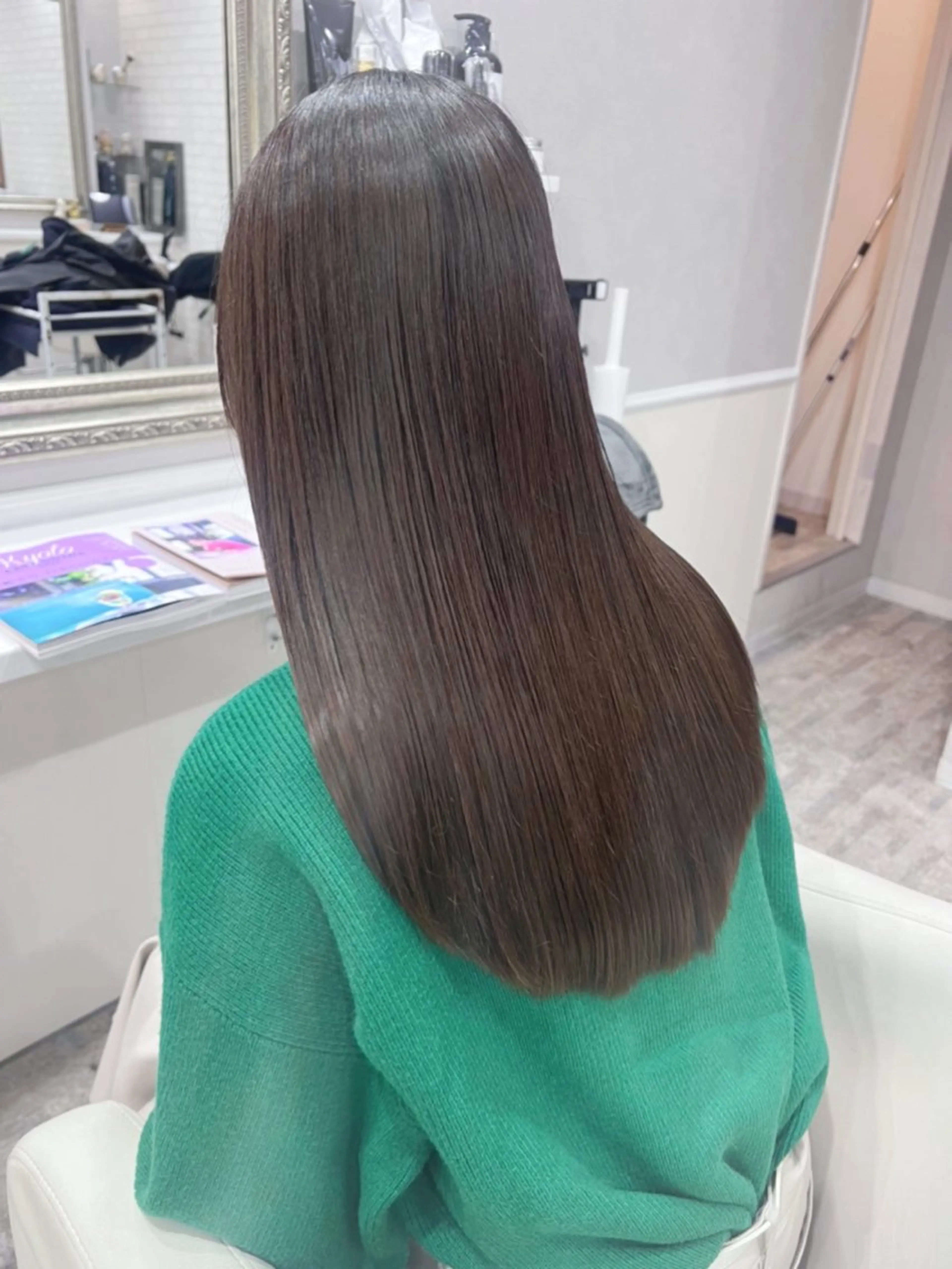 ロング 髪質改善 髪質改善カラーのヘアスタイル