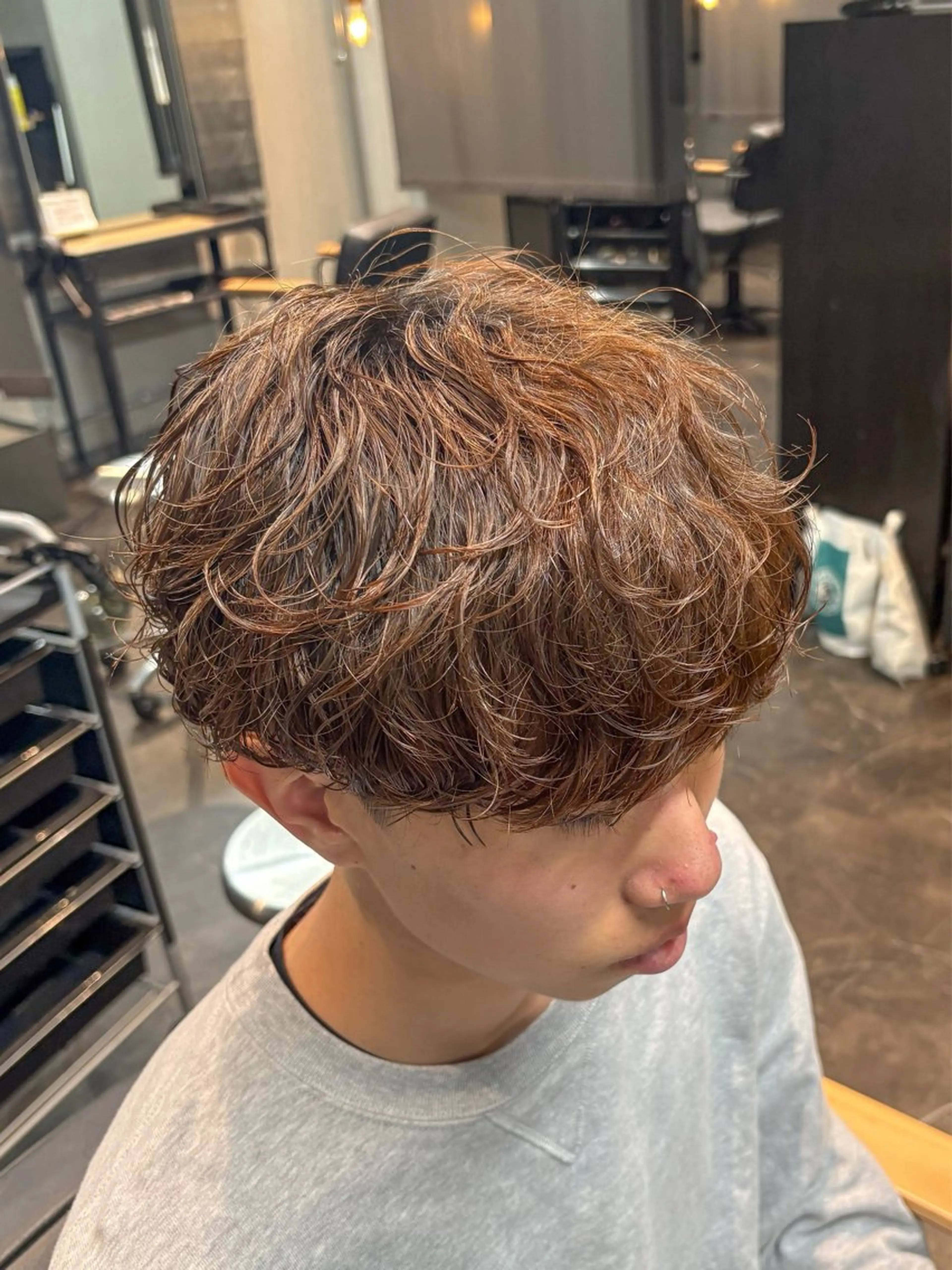 ショート カラー パーマ メンズ カット パーマ 🎧【パーマ師】 SOUMA🎧のヘアスタイル