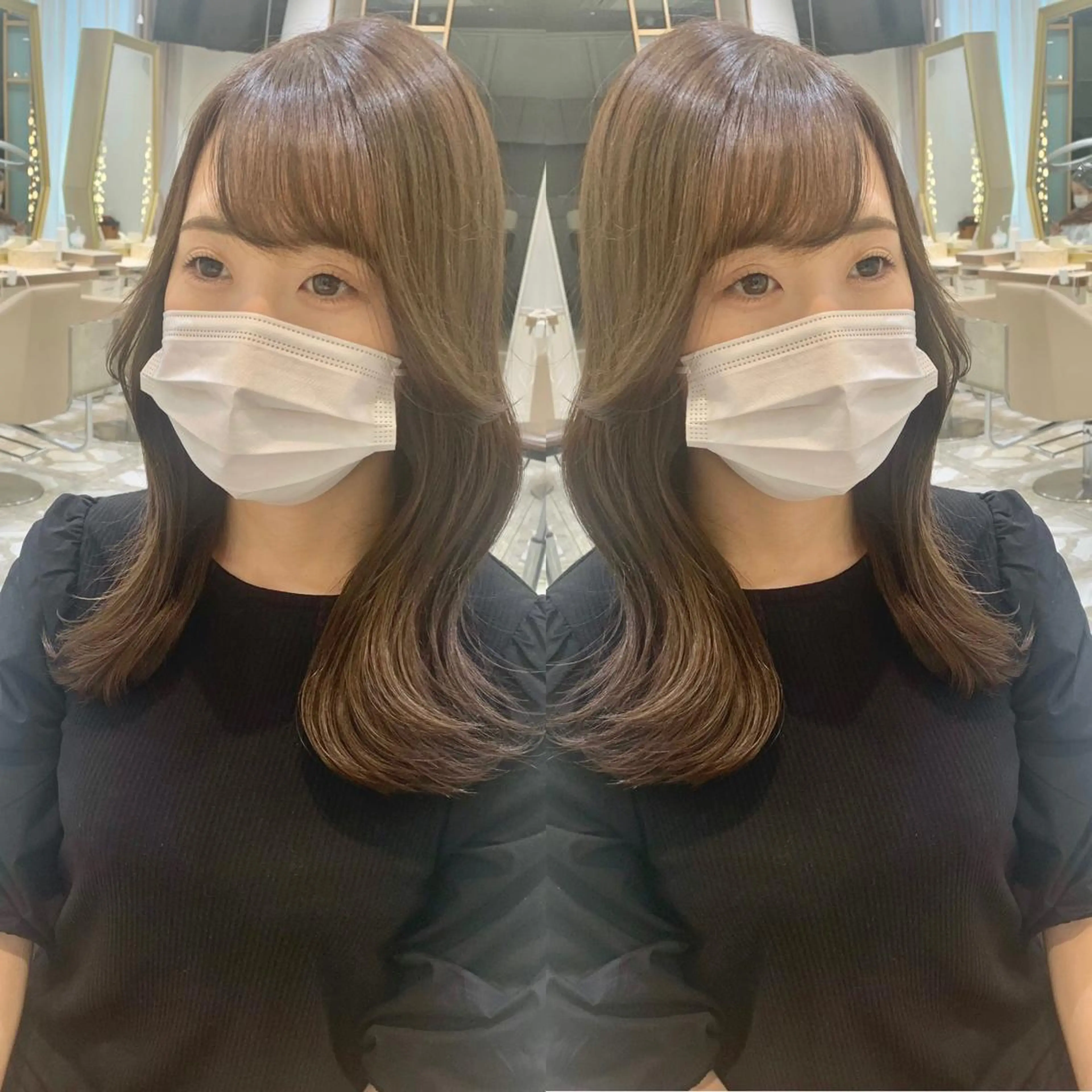セミロング カラー パーマ ヘアアレンジ メンズ キッズ ネイル マツエク・マツパ アイブロウ 《褒められる》 透明感カラー/小嶋のヘアスタイル