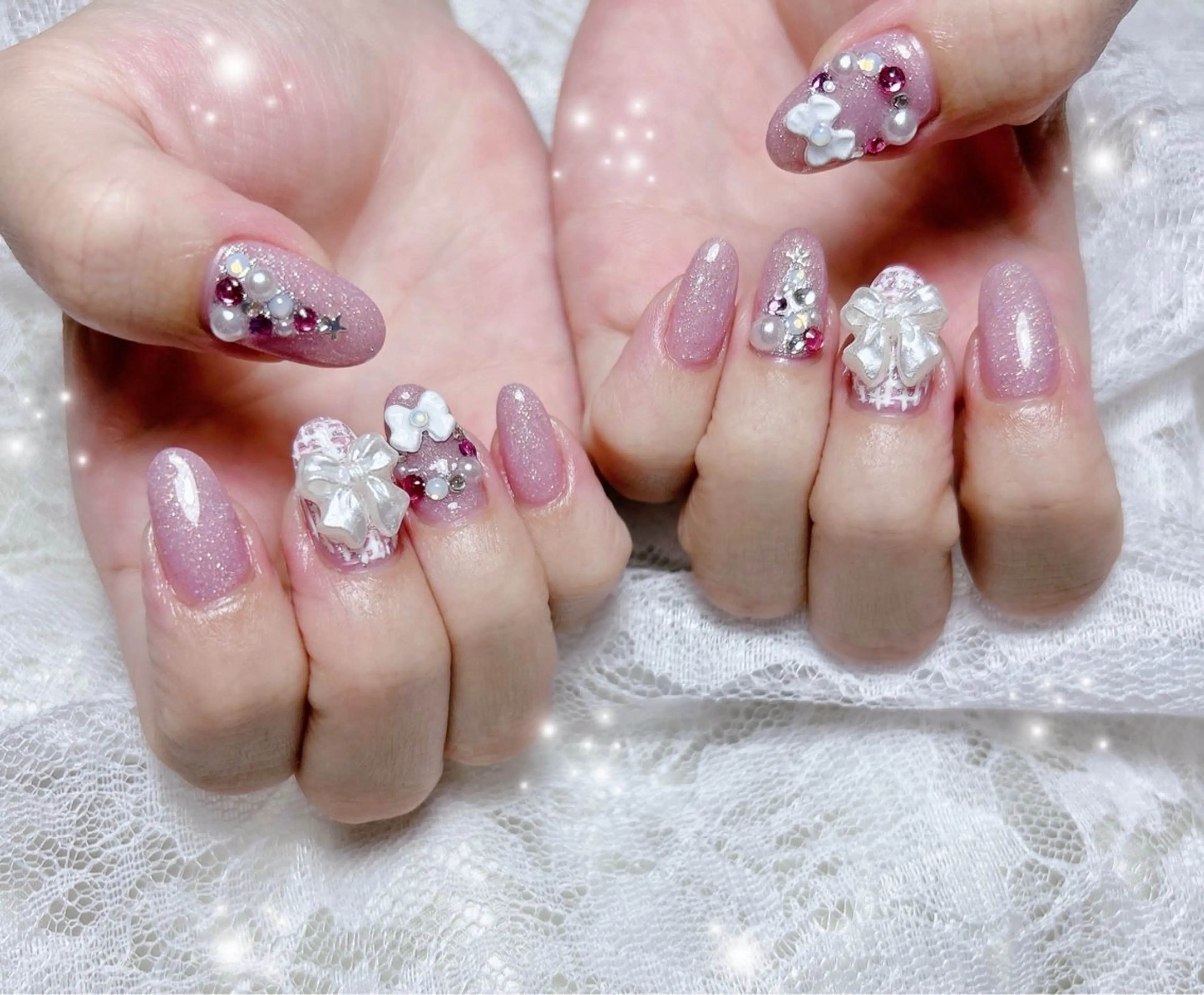 ネイル アートネイル 冬ネイル クリスマス ハンドネイル FLARE NAIL フレアネイルのネイルデザイン