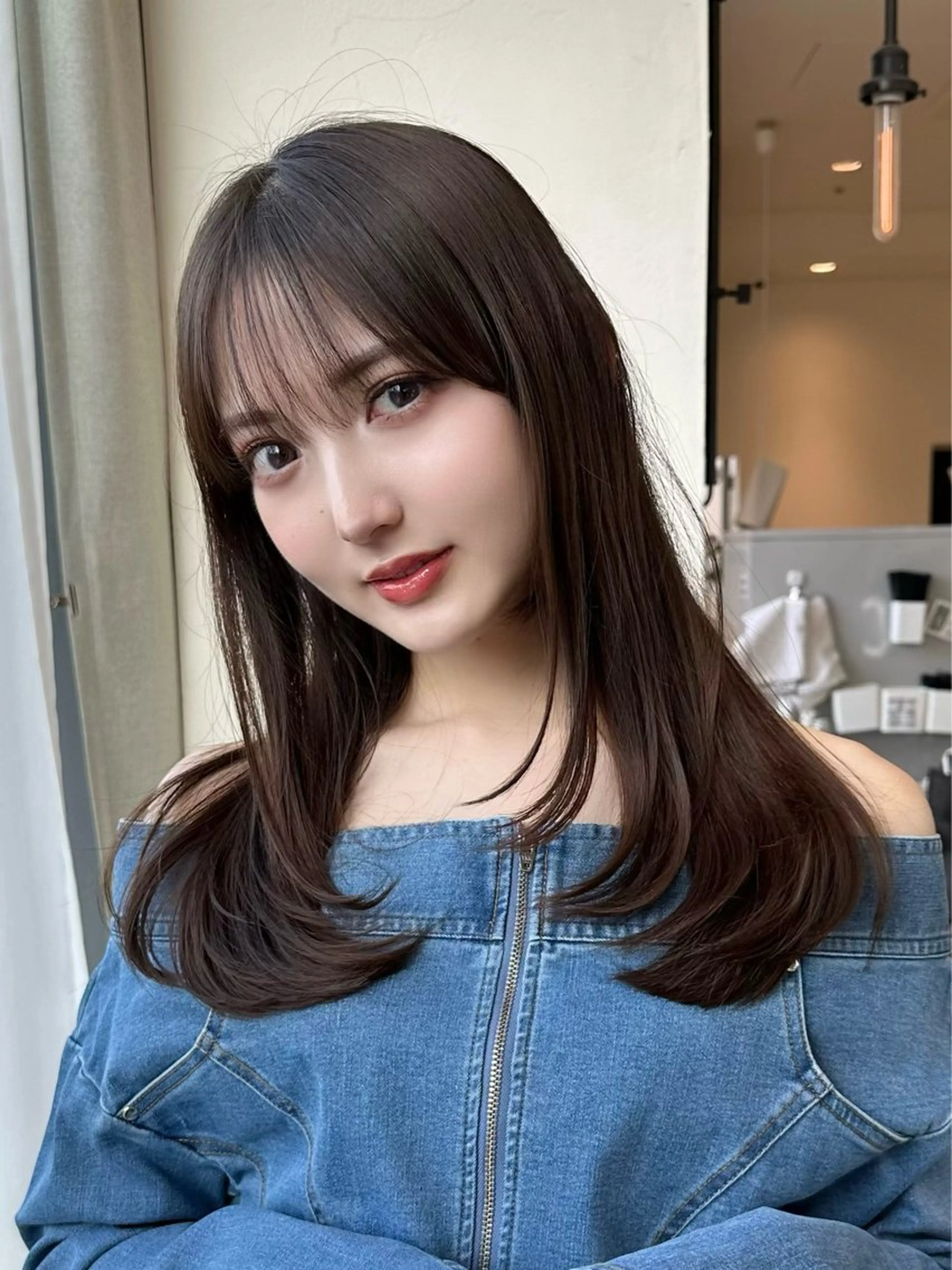 セミロング カラー ヘアアレンジ ⭐️銀座/ショート/ 艶カラー/りょうがのヘアスタイル