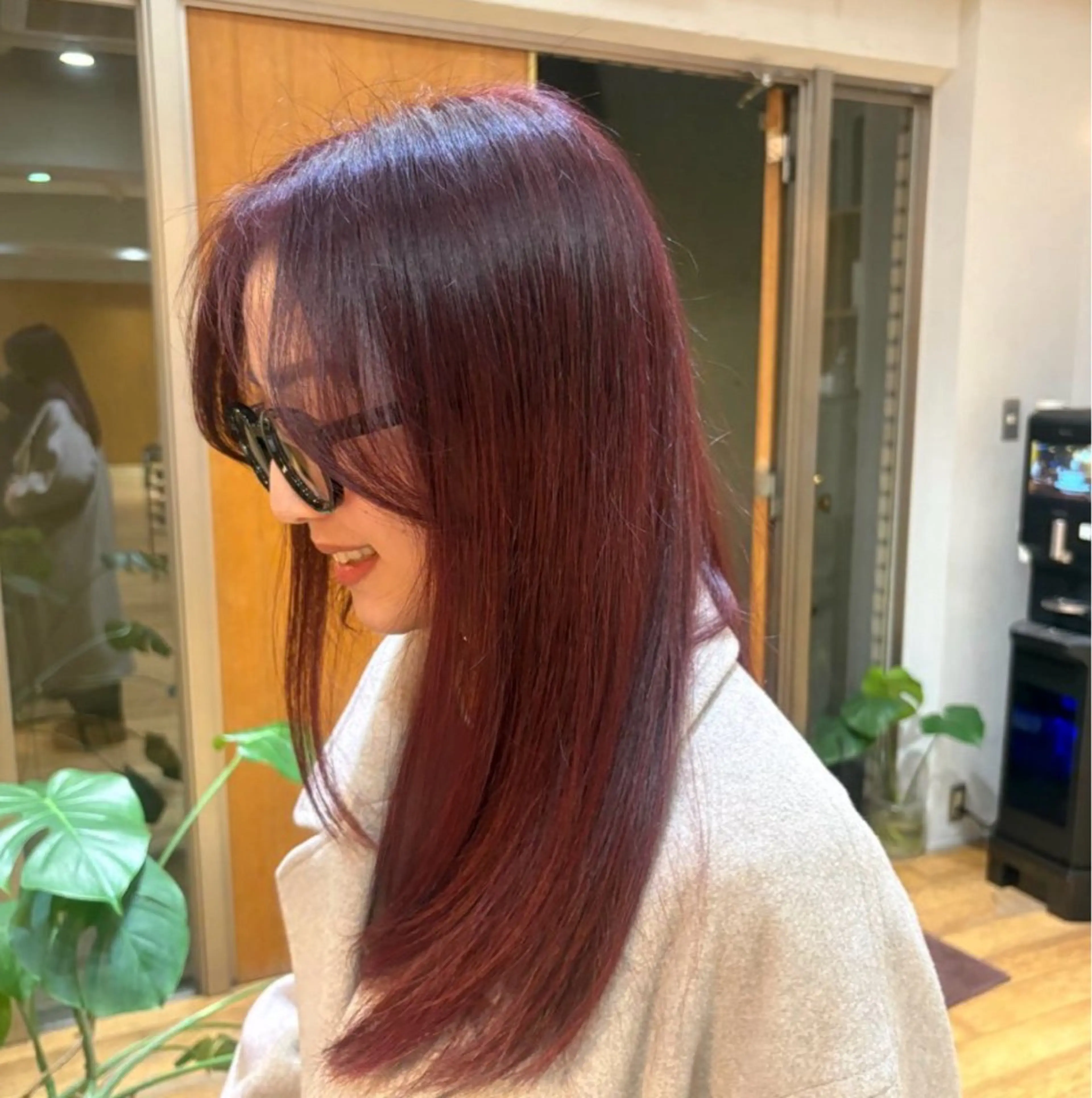 ロング ヘアカラー トリートメント 【パーマ🌀/暖色カ ラー🍷】ななこ🌴のヘアスタイル