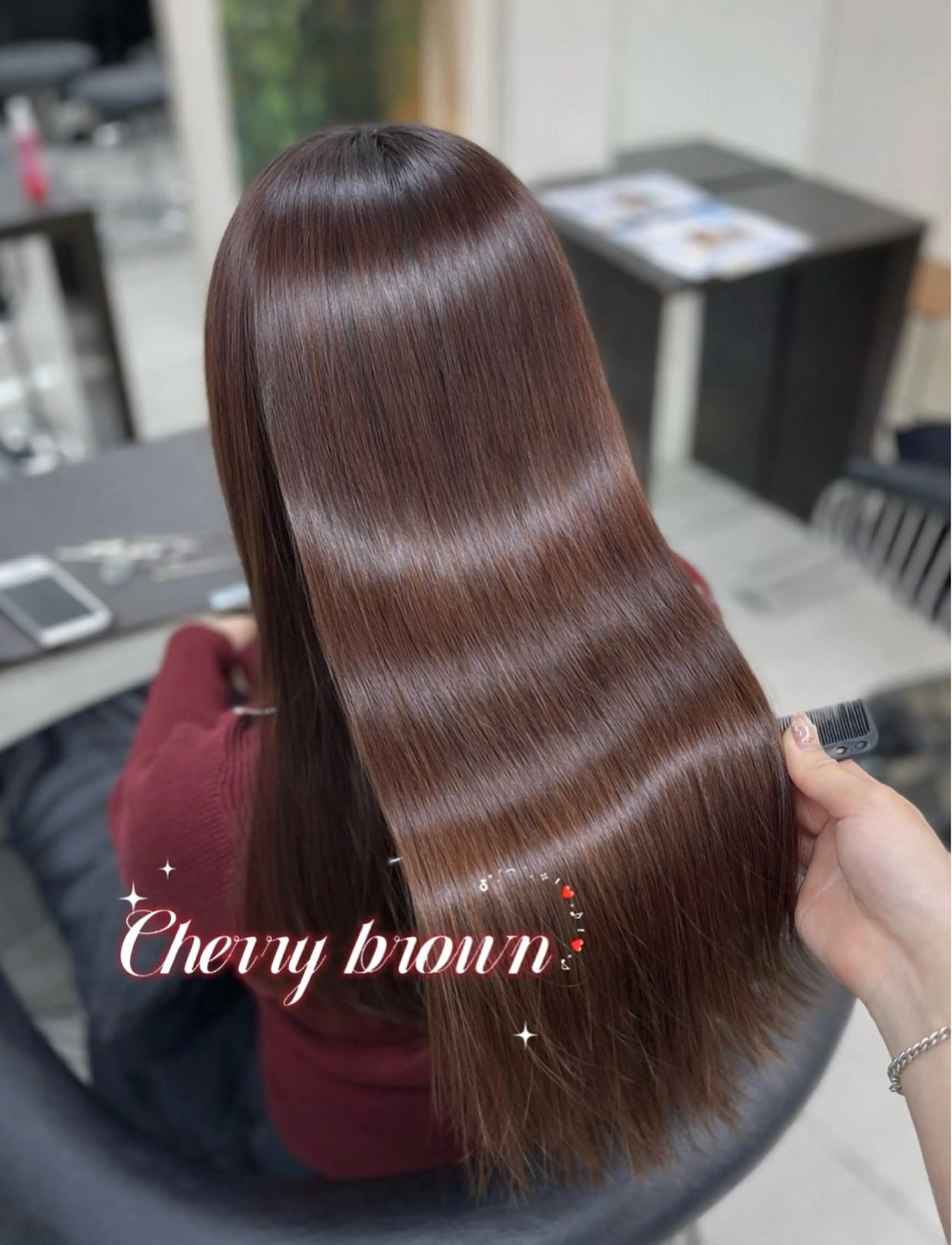 ロング カット ヘアカラー トリートメント sakura🎀 韓国ヘア/オリーブのヘアスタイル