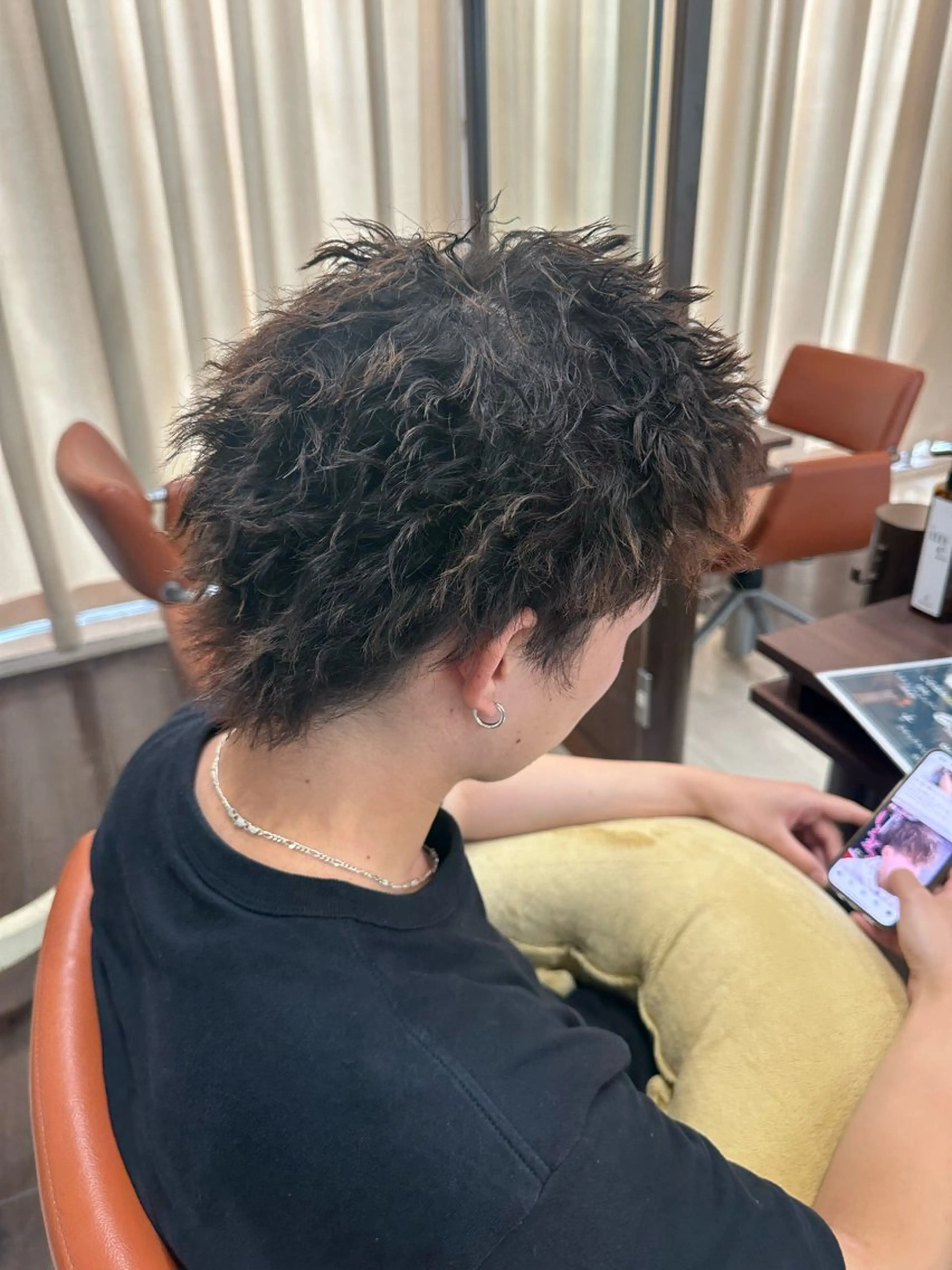 ショート カラー パーマ メンズ メンズパーマ カット パーマ ヘアセット 毎月230人担当/ メンズヘア/清和武虎のヘアスタイル