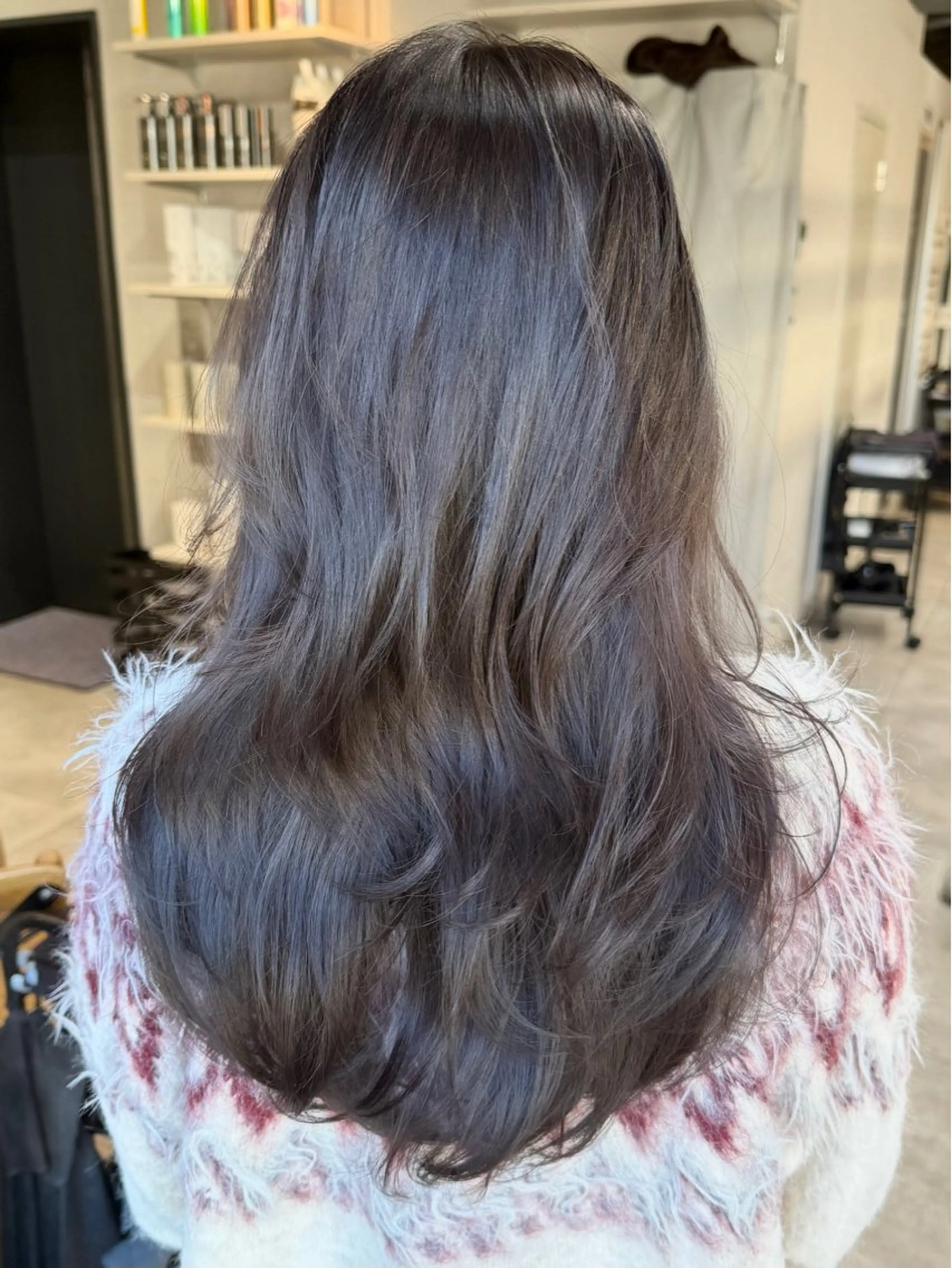 セミロング カット ヘアカラー トリートメント ✨透明感カラー/縮毛 恵比寿HAYATO✨のヘアスタイル